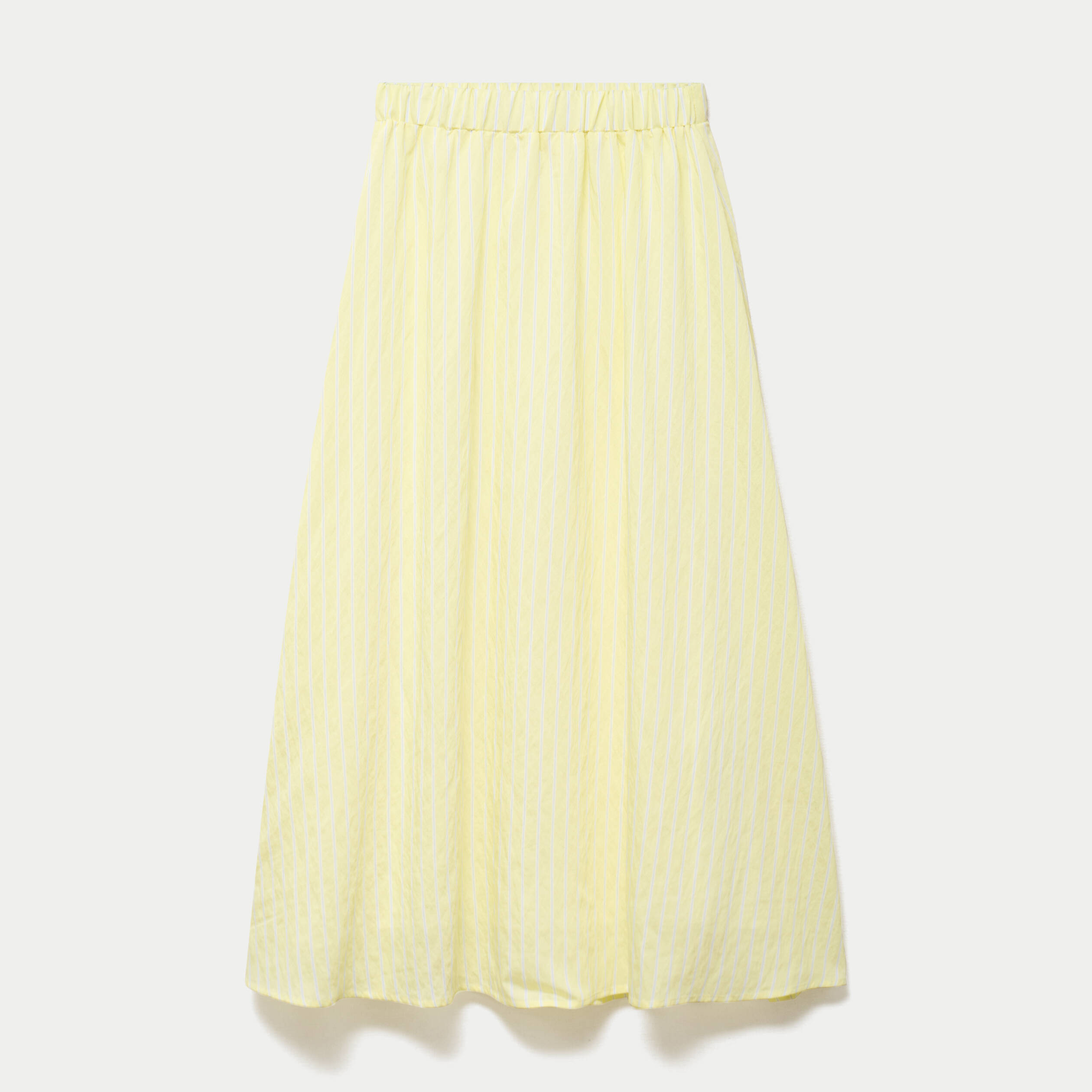 Jupon &eacute;vas&eacute; longueur 3/4 jaune femme