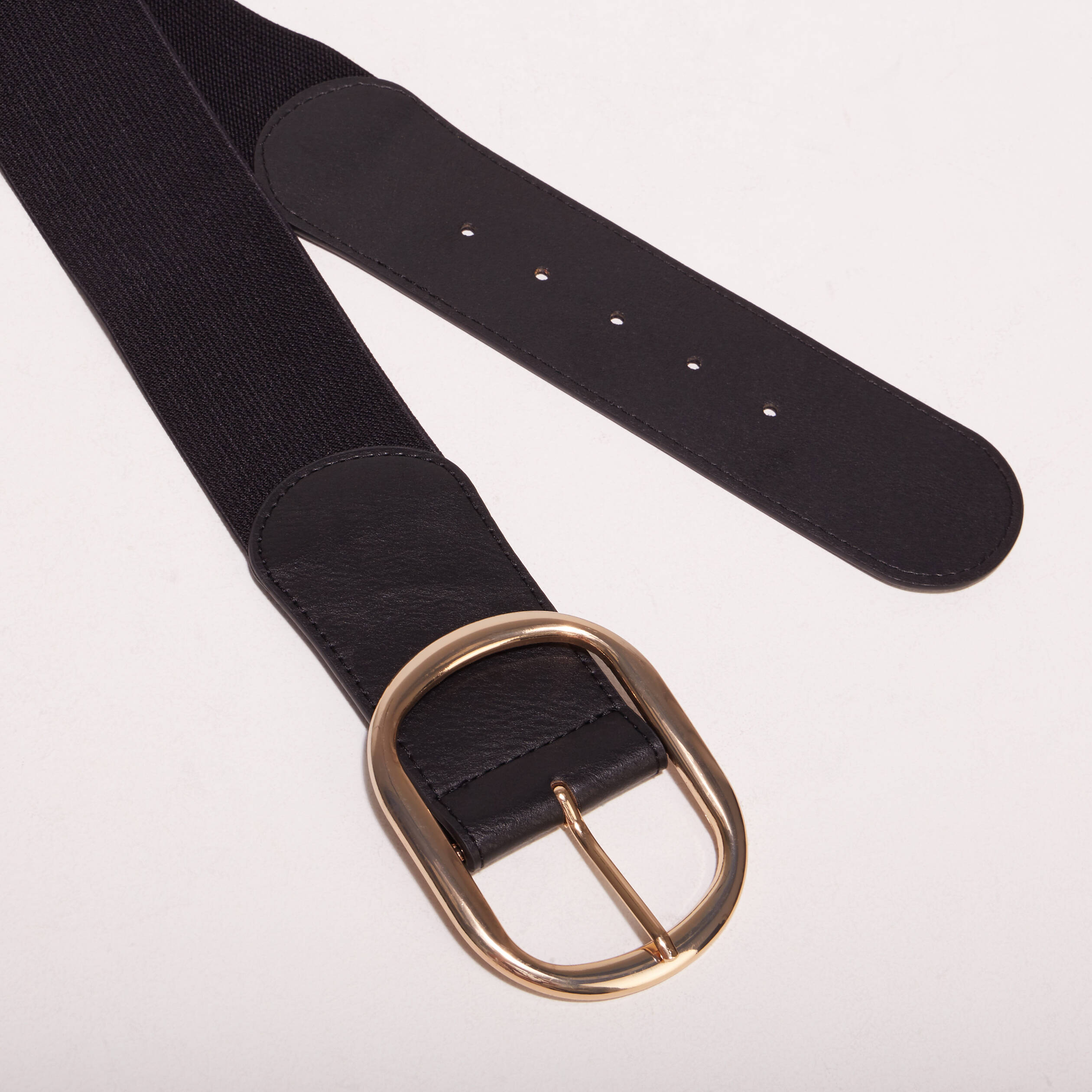 Ceinture &eacute;lastiqu&eacute;e noir femme
