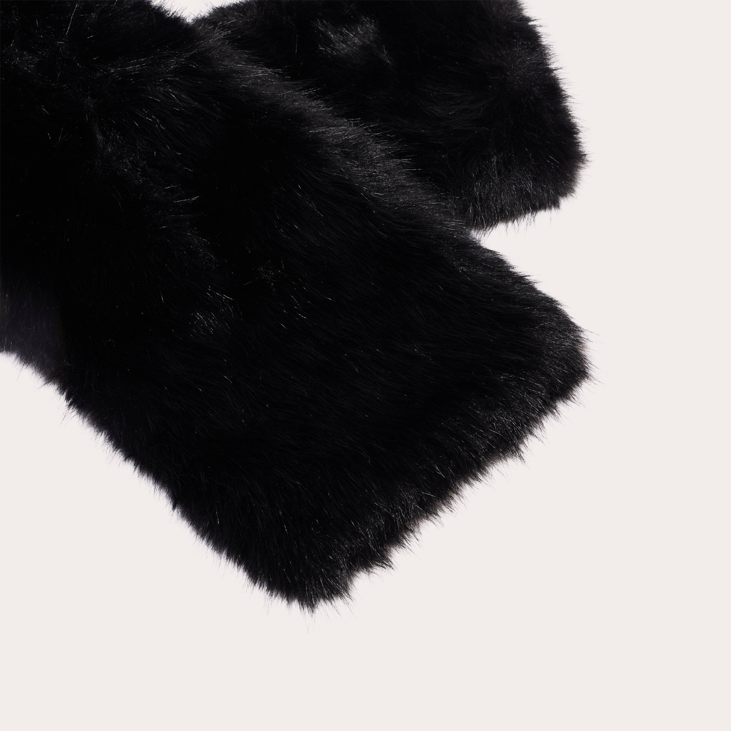 &Eacute;charpe en fausse fourrure noir femme