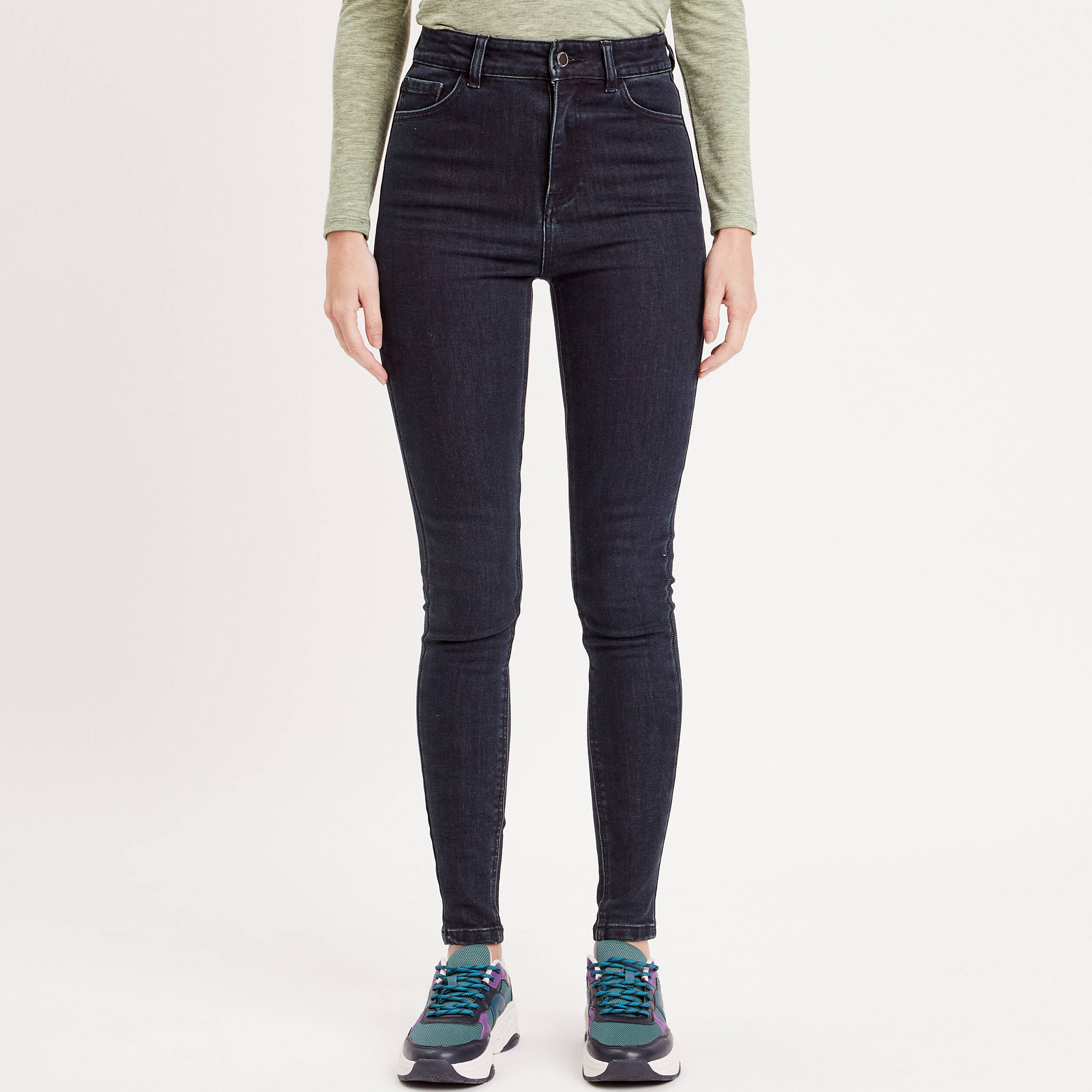 Jeans thermique skinny denim brut femme