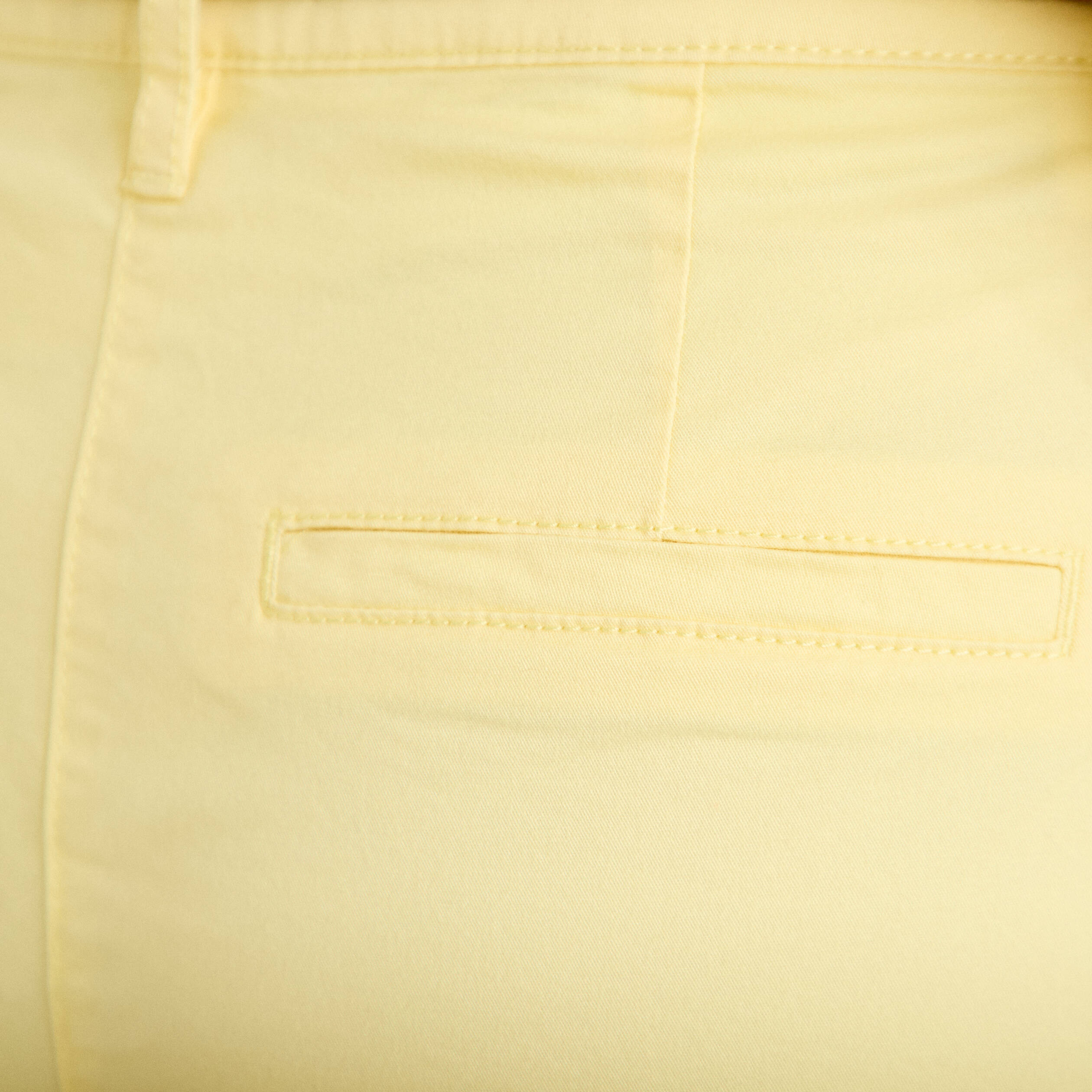 Pantalon chino 7/8&egrave;me jaune pastel femme
