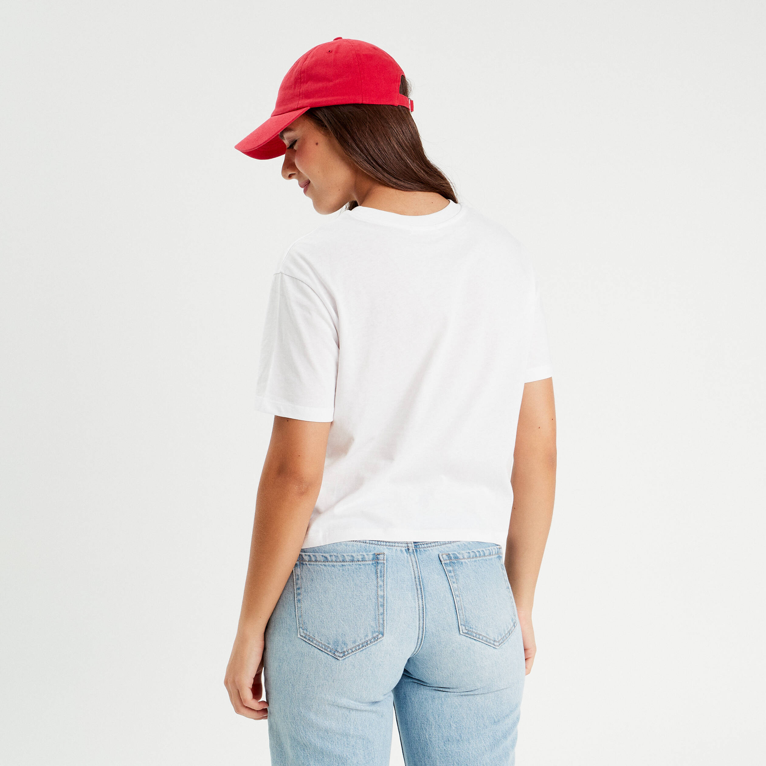 T-shirt manches courtes blanc femme