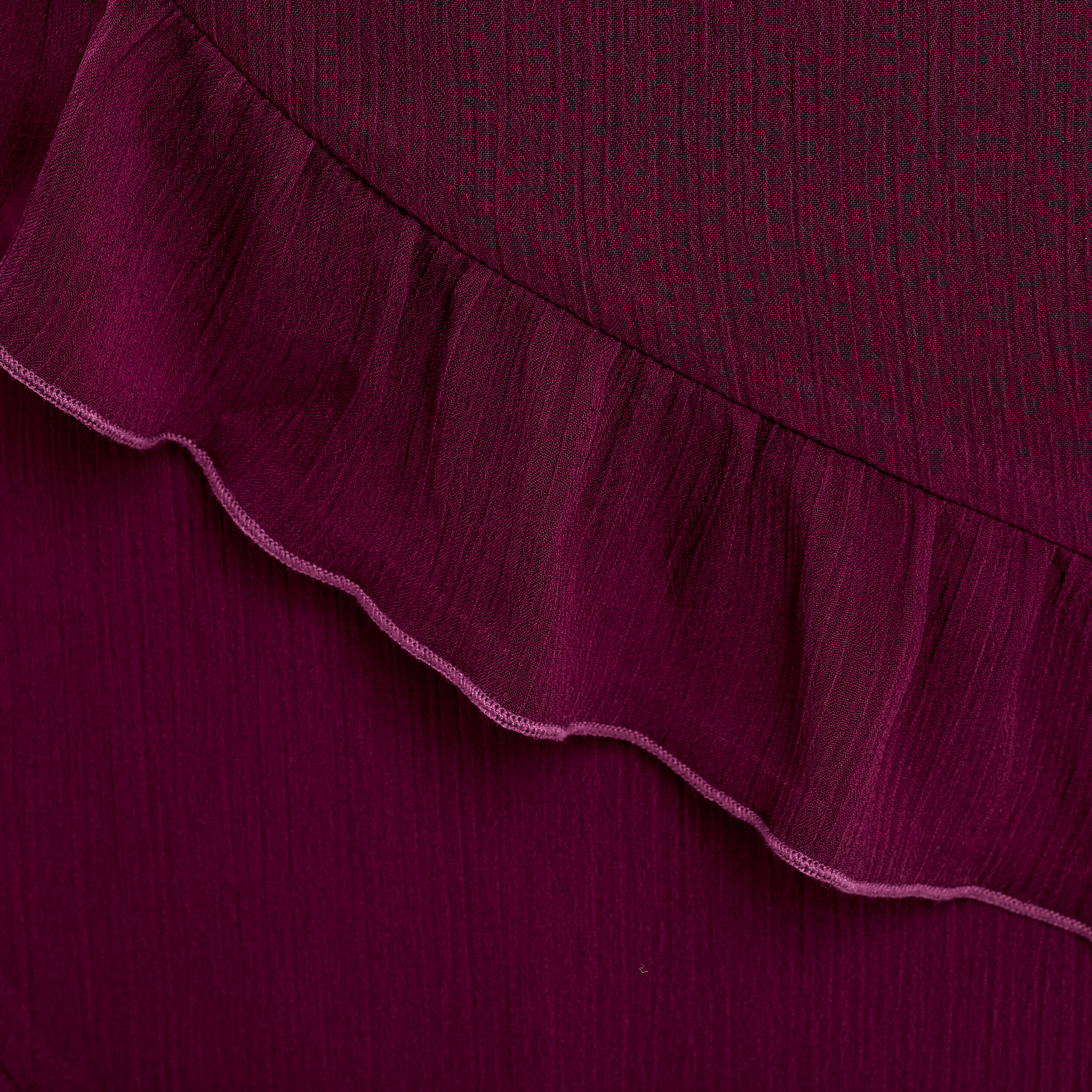 robe longue droite volants prune femme Robe longue droite volants prune femme