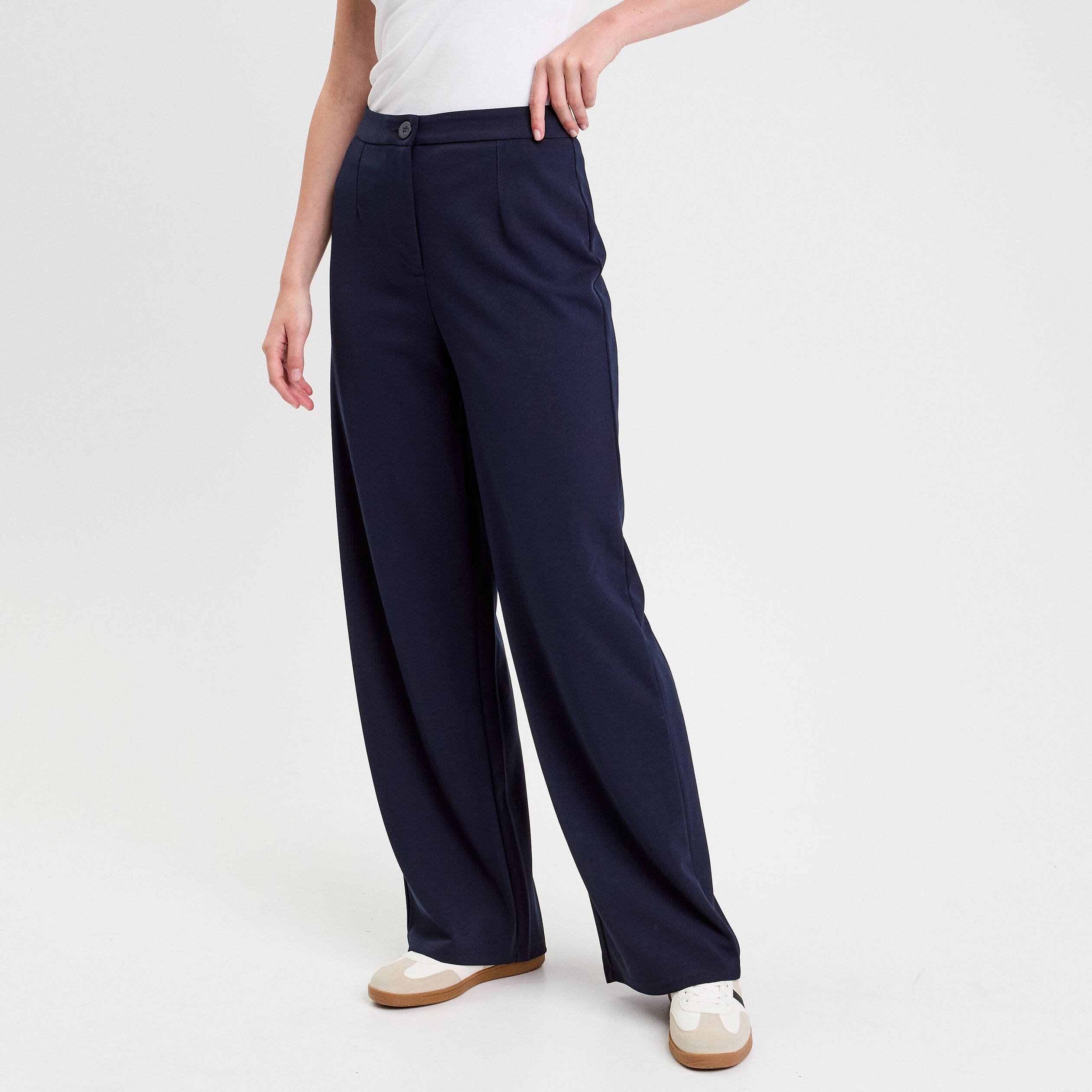 pantalon large bleu marine femme Pantalon large bleu marine femme