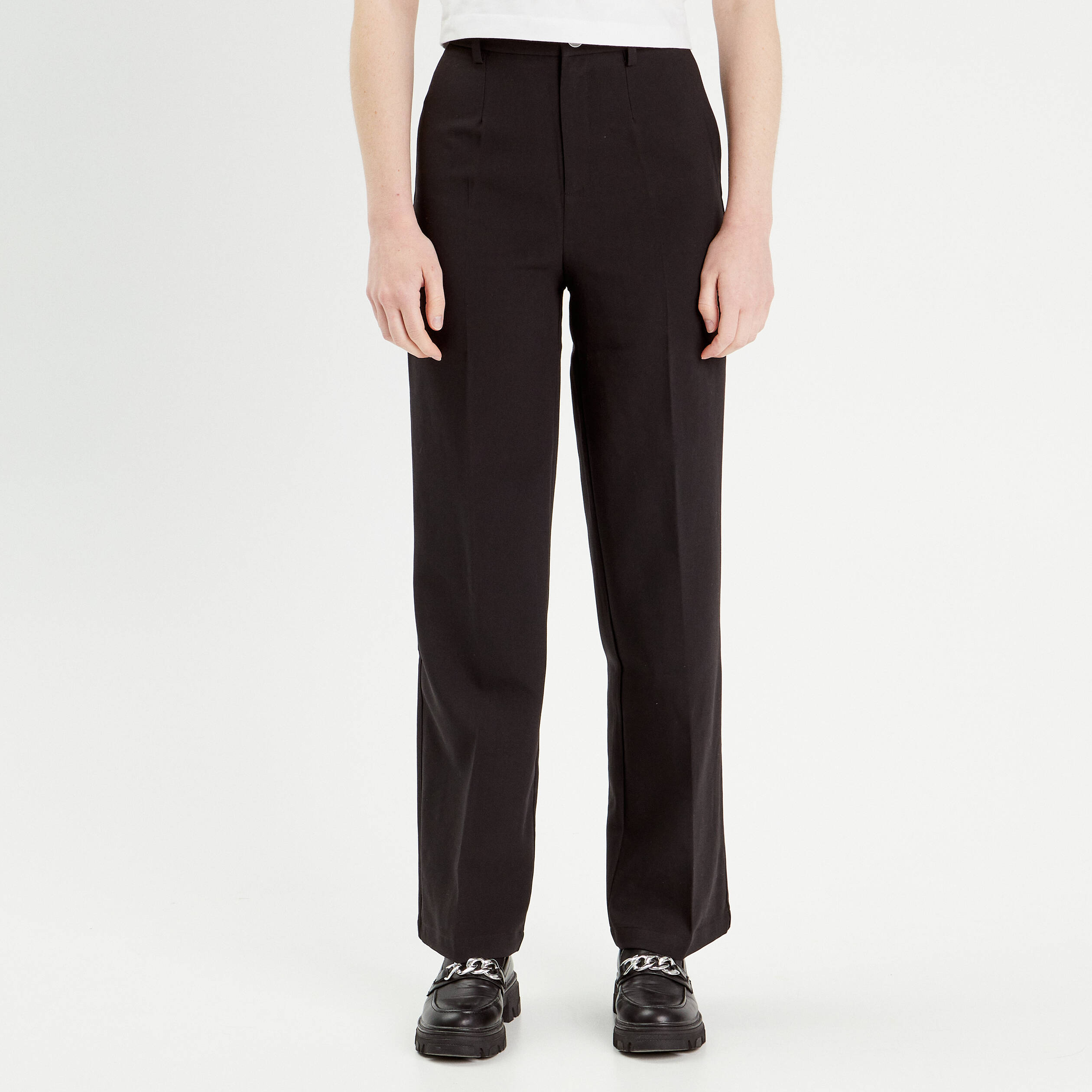 pantalon city large noir femme Pantalon city large noir femme