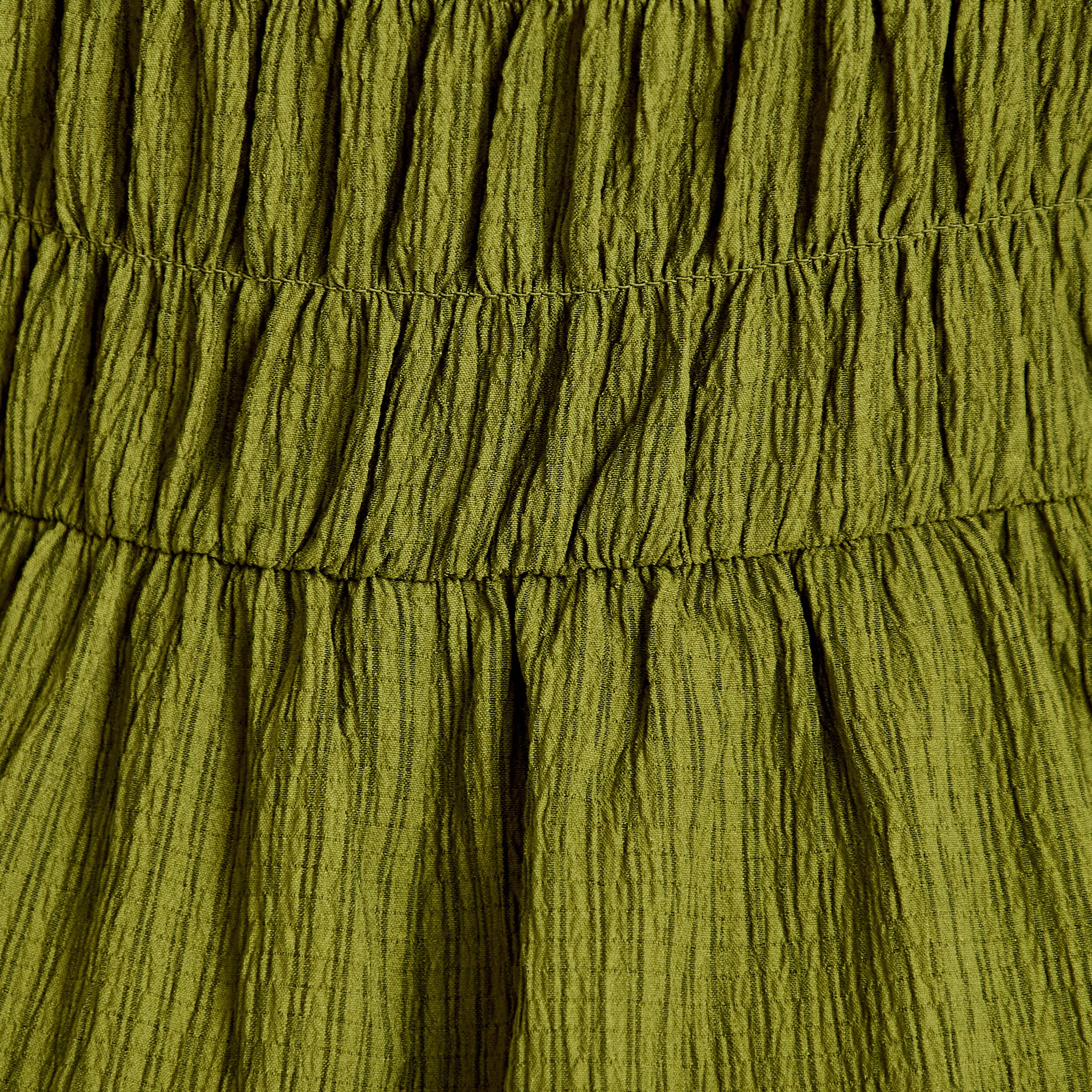 Combishort coupe flare vert kaki femme