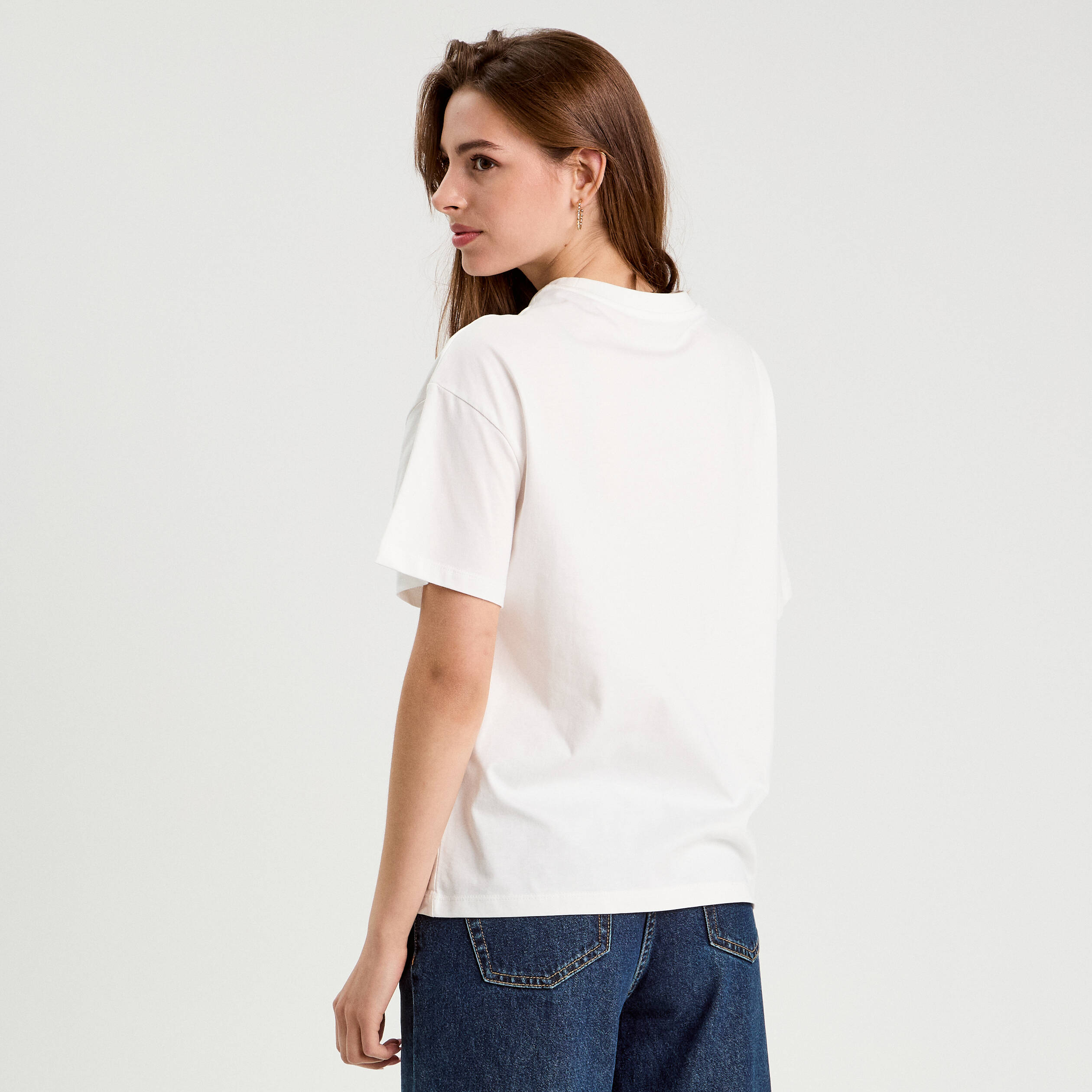 t shirt manches courtes ecru femme T-shirt manches courtes ecru femme