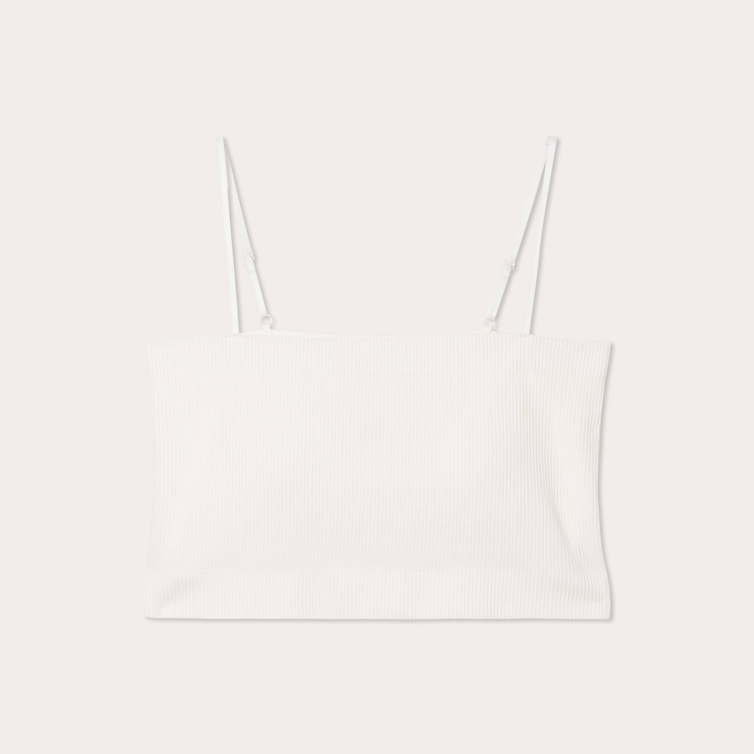 Brassi&egrave;re cropped c&ocirc;tel&eacute;e ecru femme
