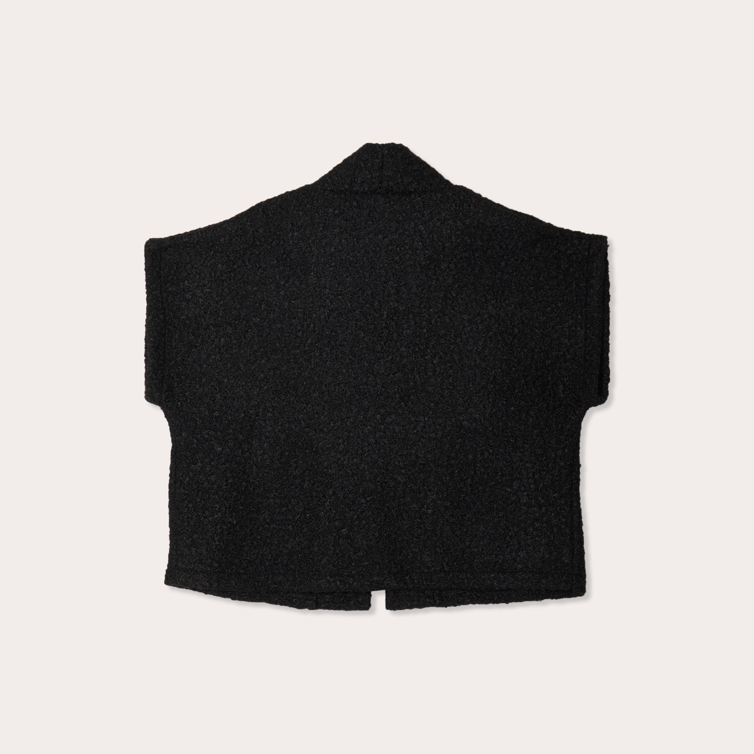 Gilet polaire manches courtes noir femme