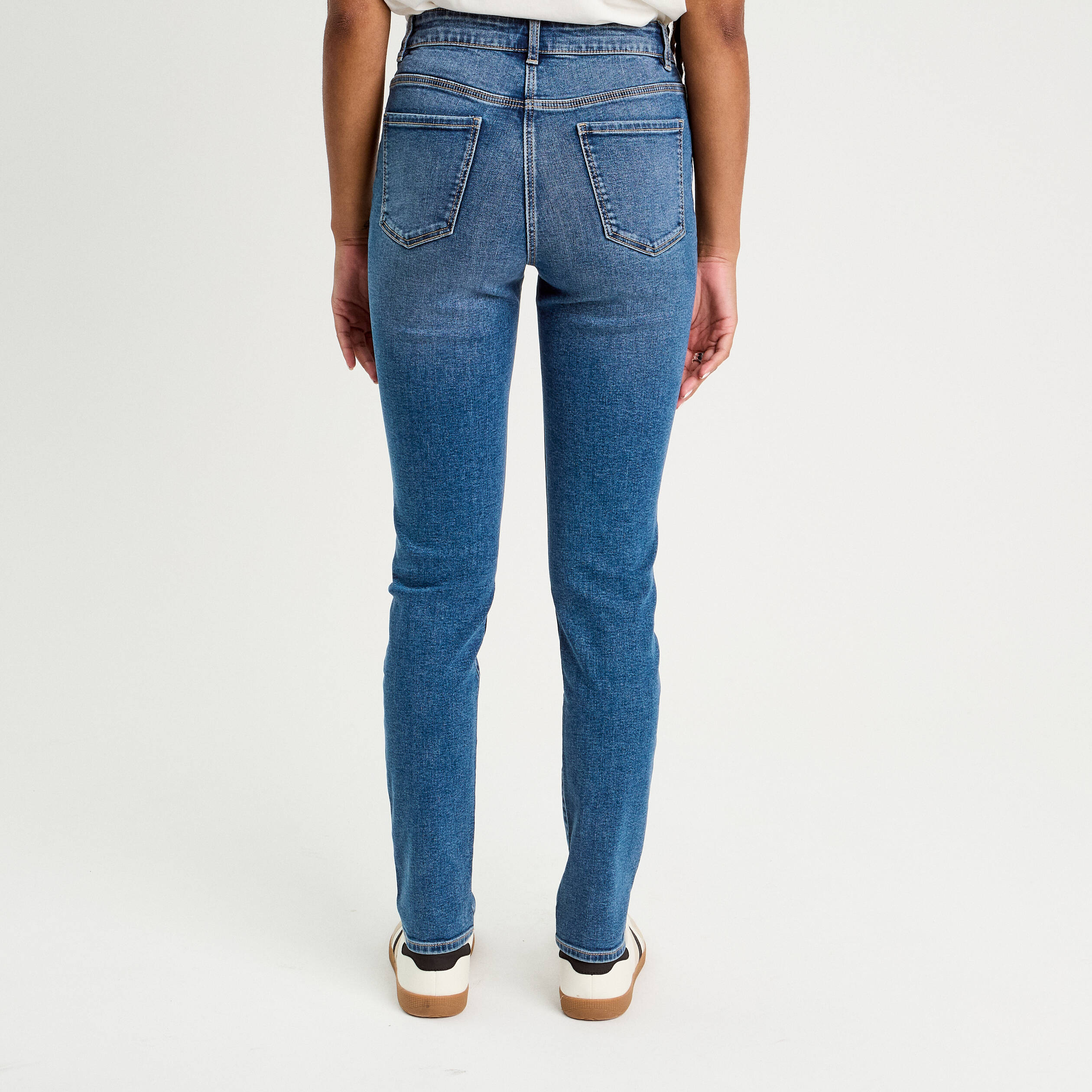 jeans slim 5 poches denim stone femme Jeans slim 5 poches denim stone femme