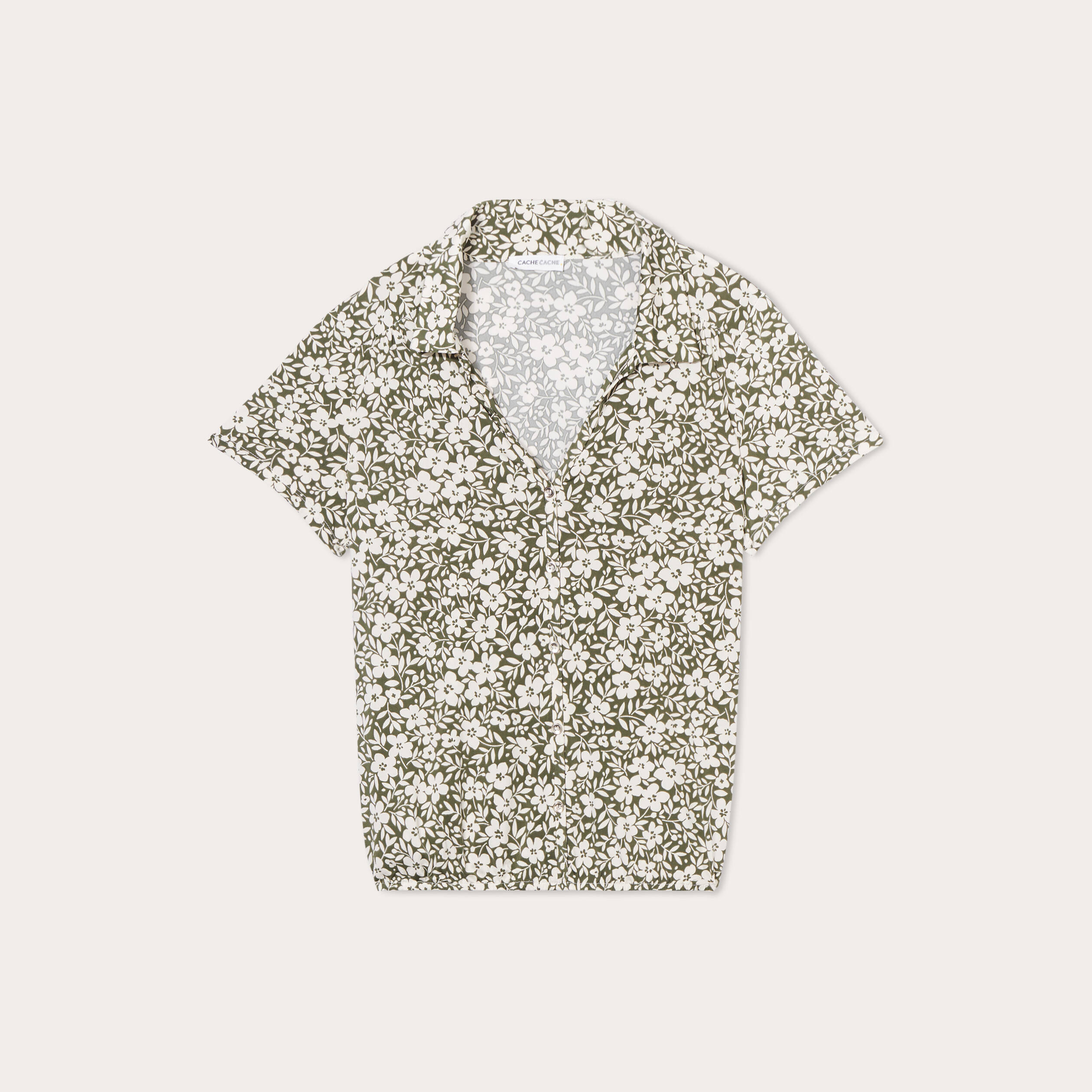 blouse manches courtes vert kaki femme Blouse manches courtes vert kaki femme