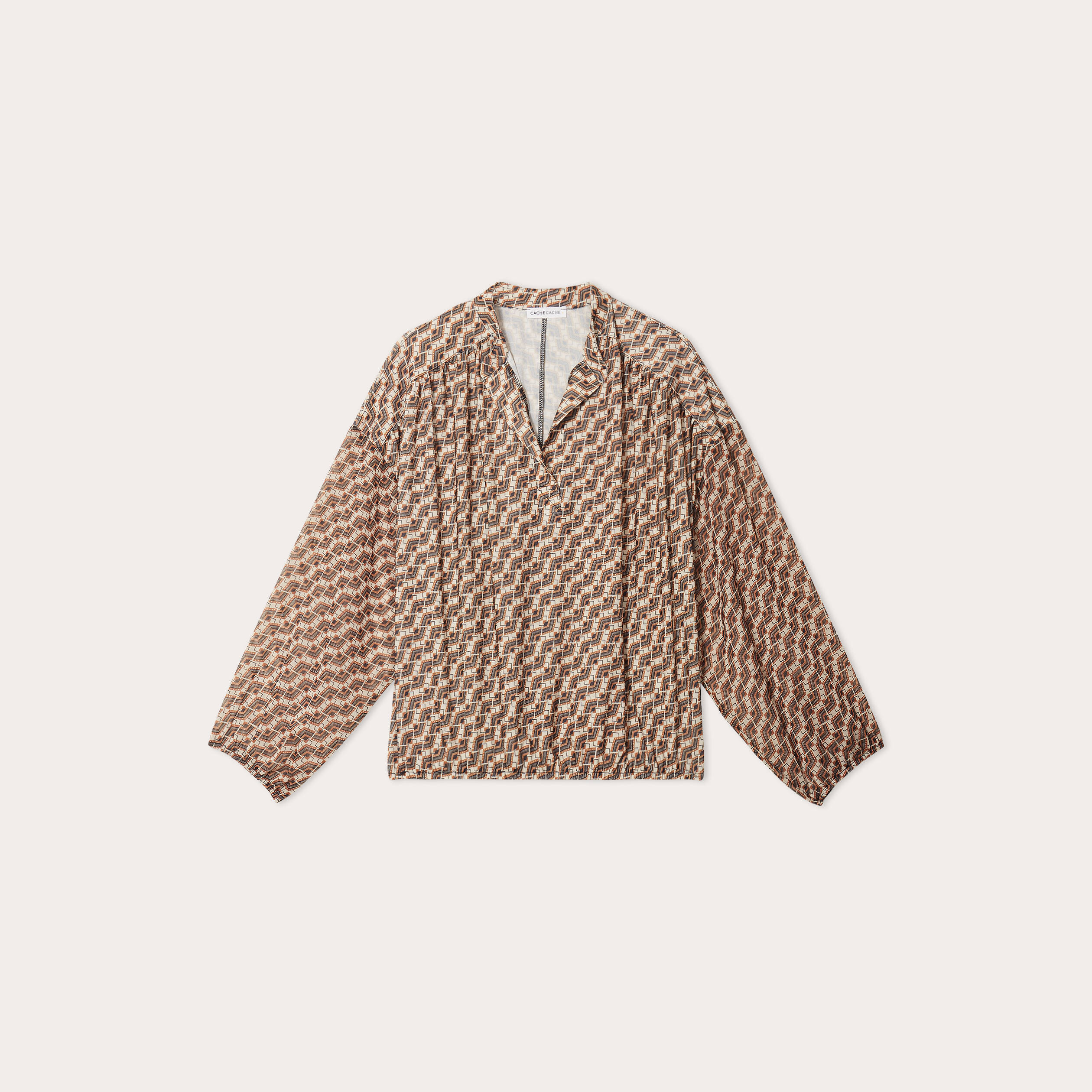 blouse manches longues sable femme Blouse manches longues sable femme
