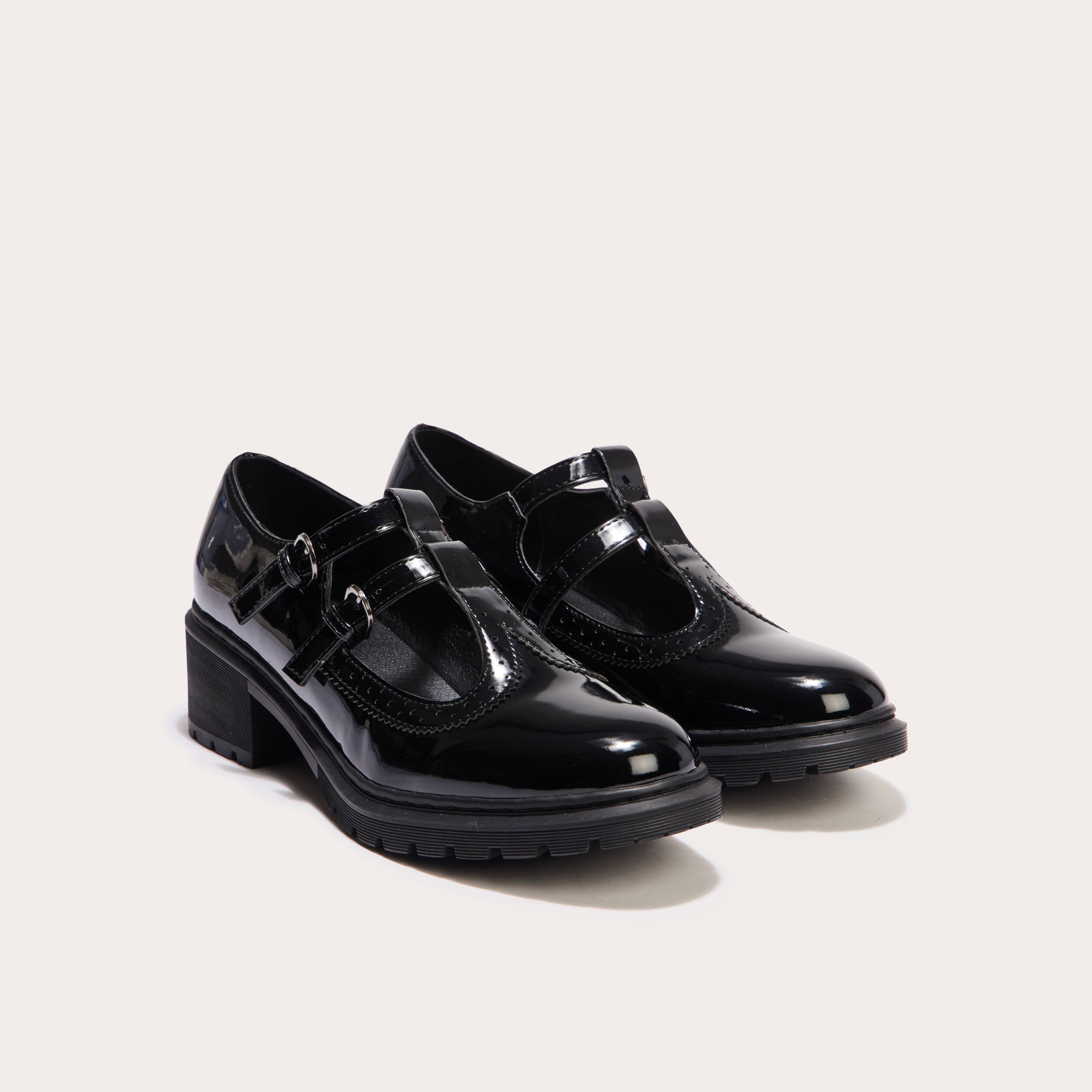 babies vernies crantees noir femme Babies vernies crantées noir femme
