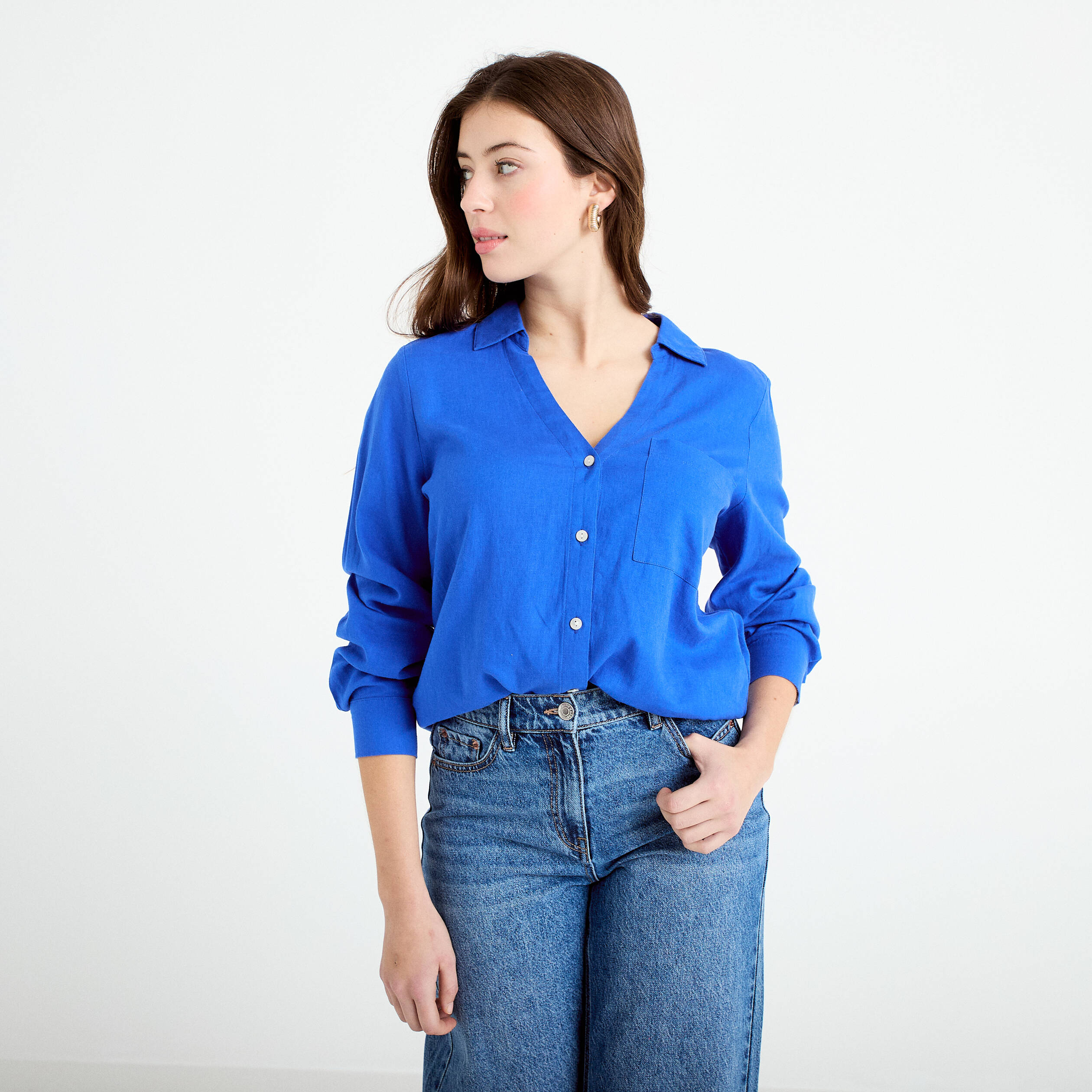 Chemise L.L. BEAN Femme - Bleu - Nylon Ventilé - Taille M Regular - Occasion