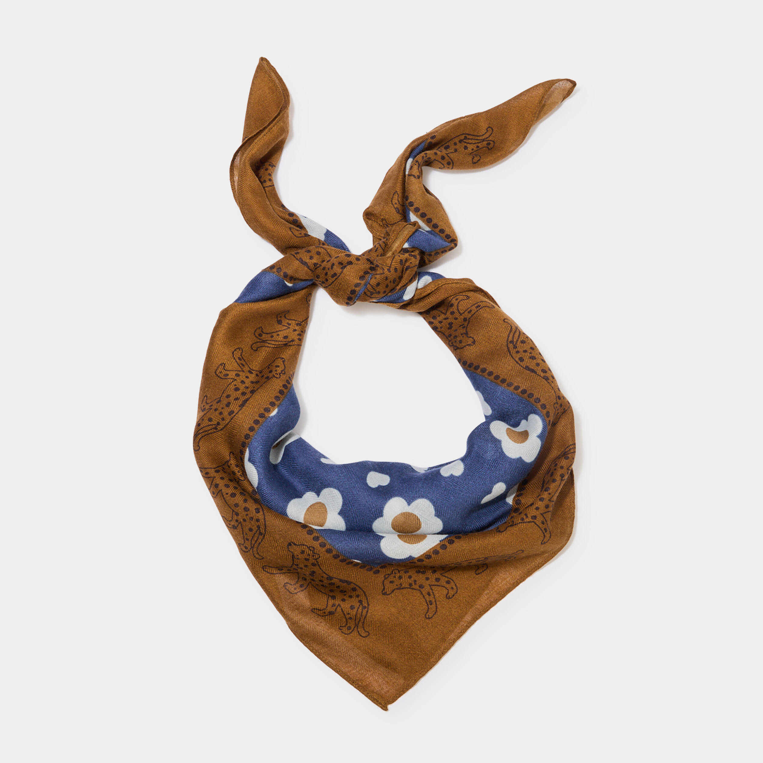 Foulard bleu fonc&eacute; femme