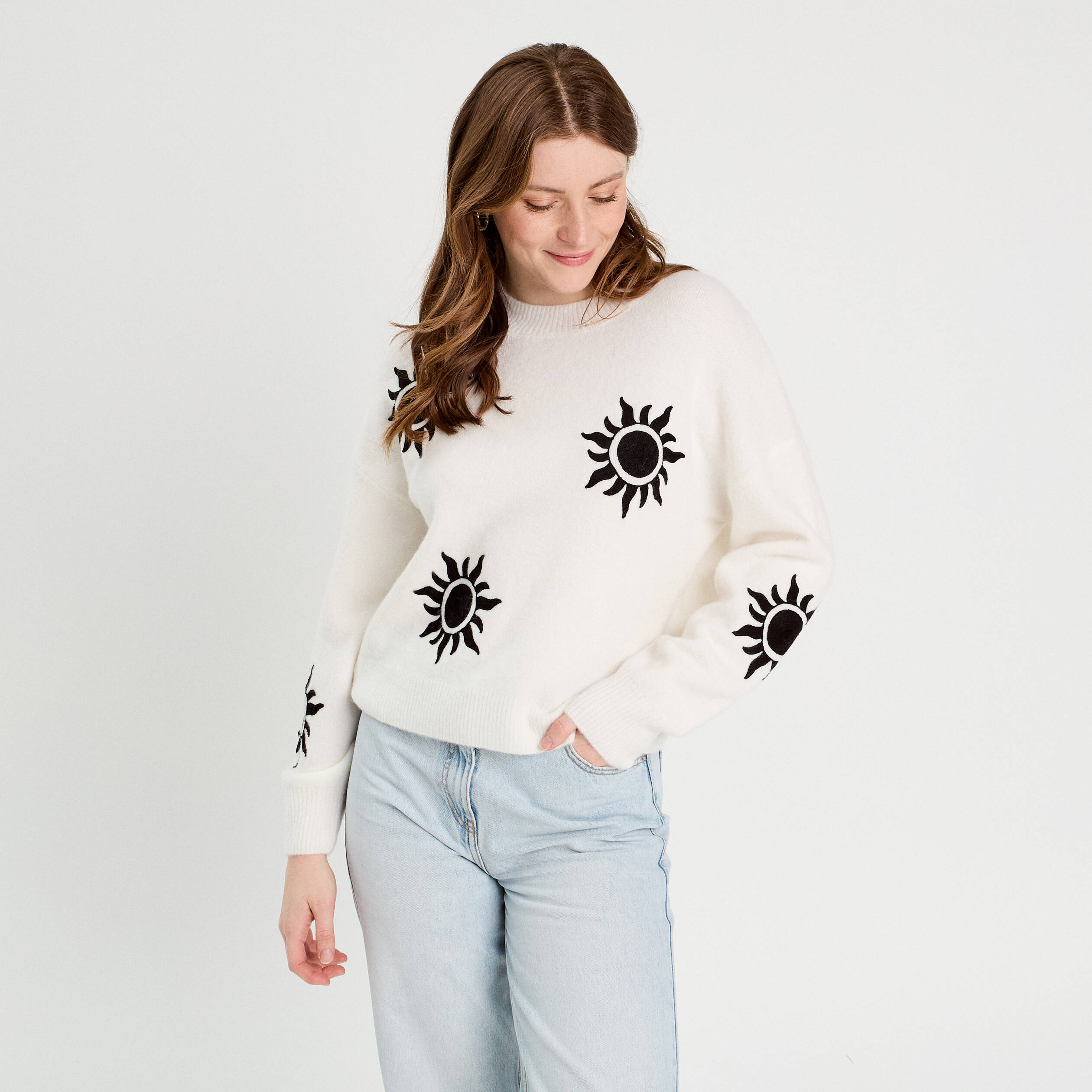 pull manches longues ecru femme Pull manches longues ecru femme