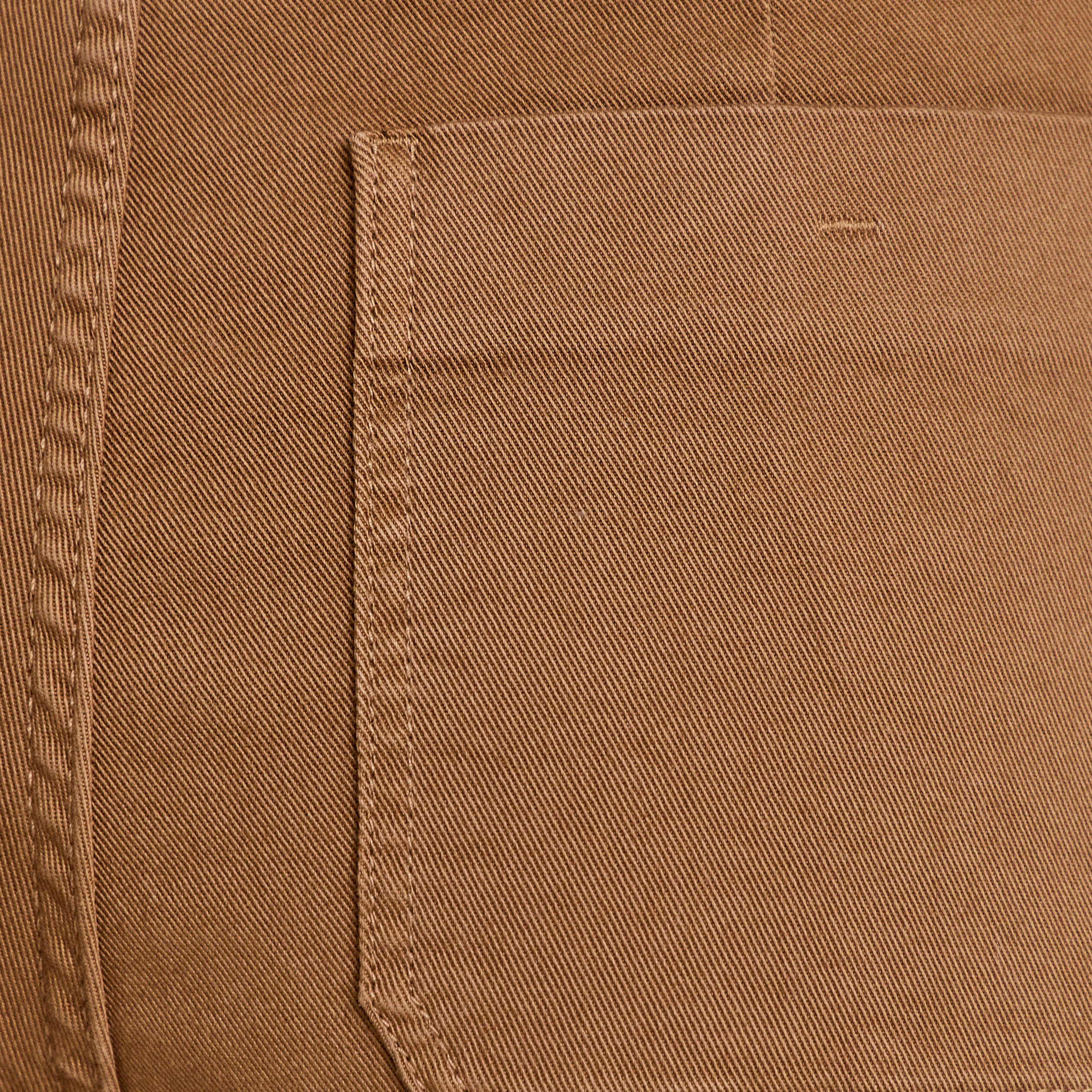 Pantalon bootcut taille basse en jean marron femme