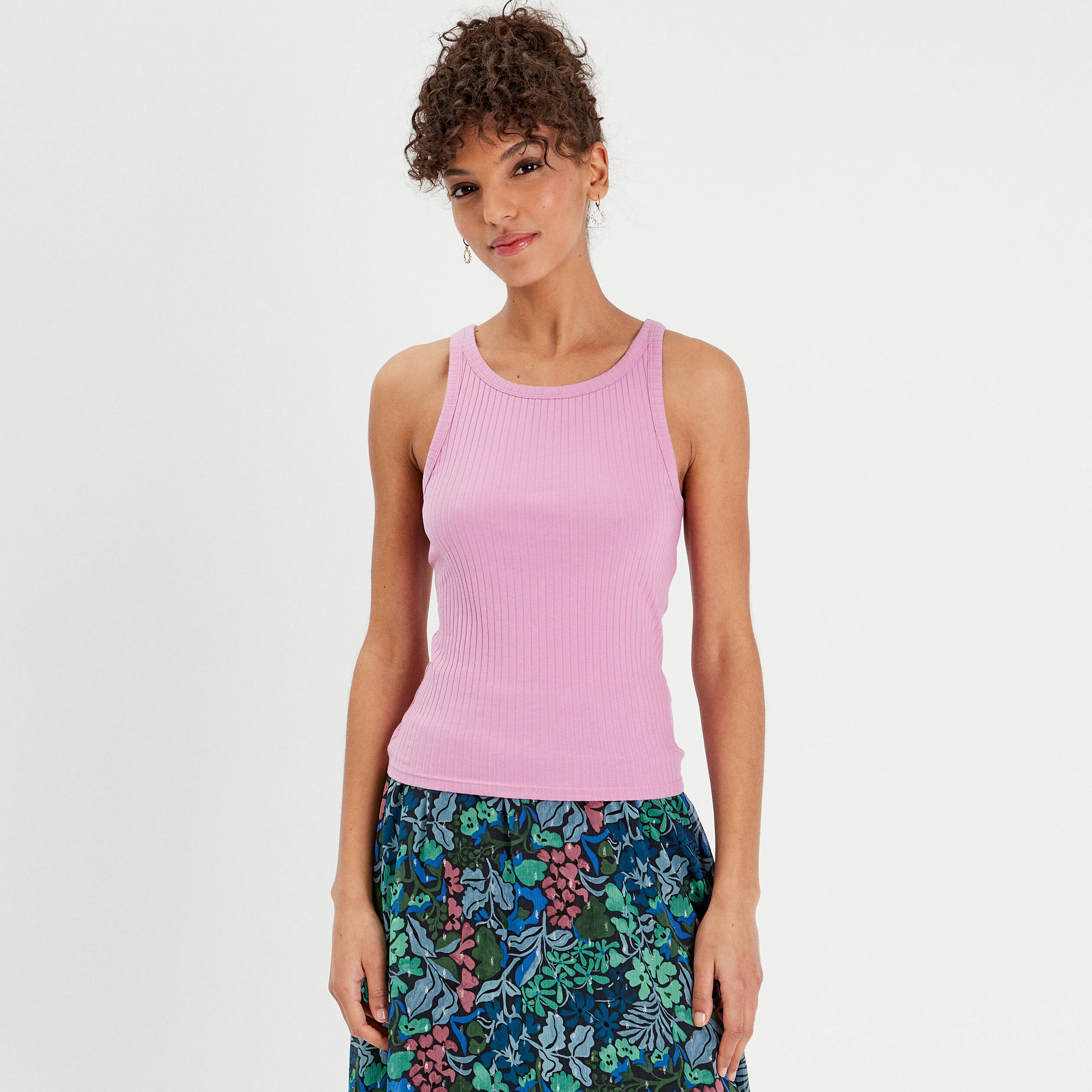 debardeur bretelles larges violet femme Débardeur bretelles larges violet femme