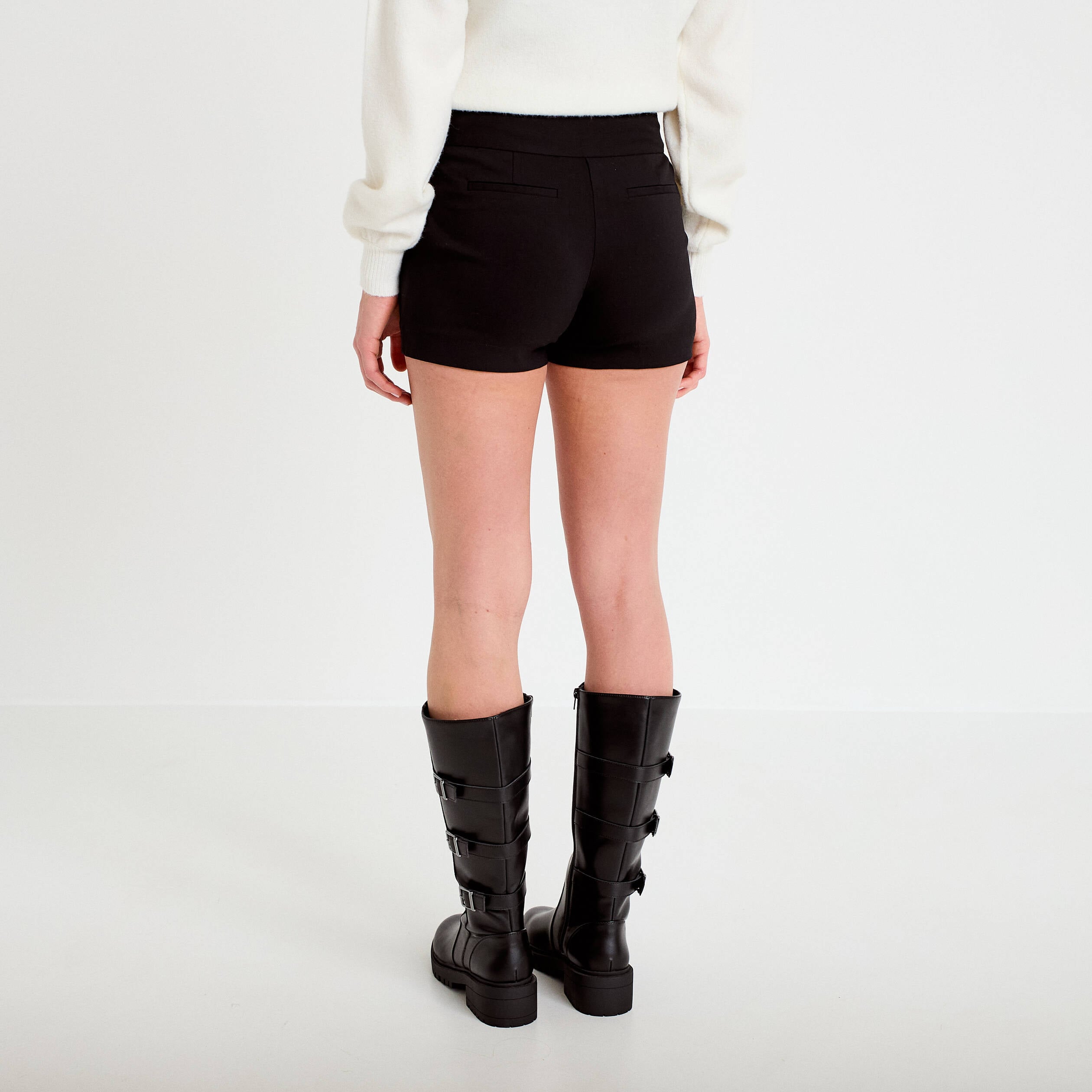 Shorty taille basse noir femme