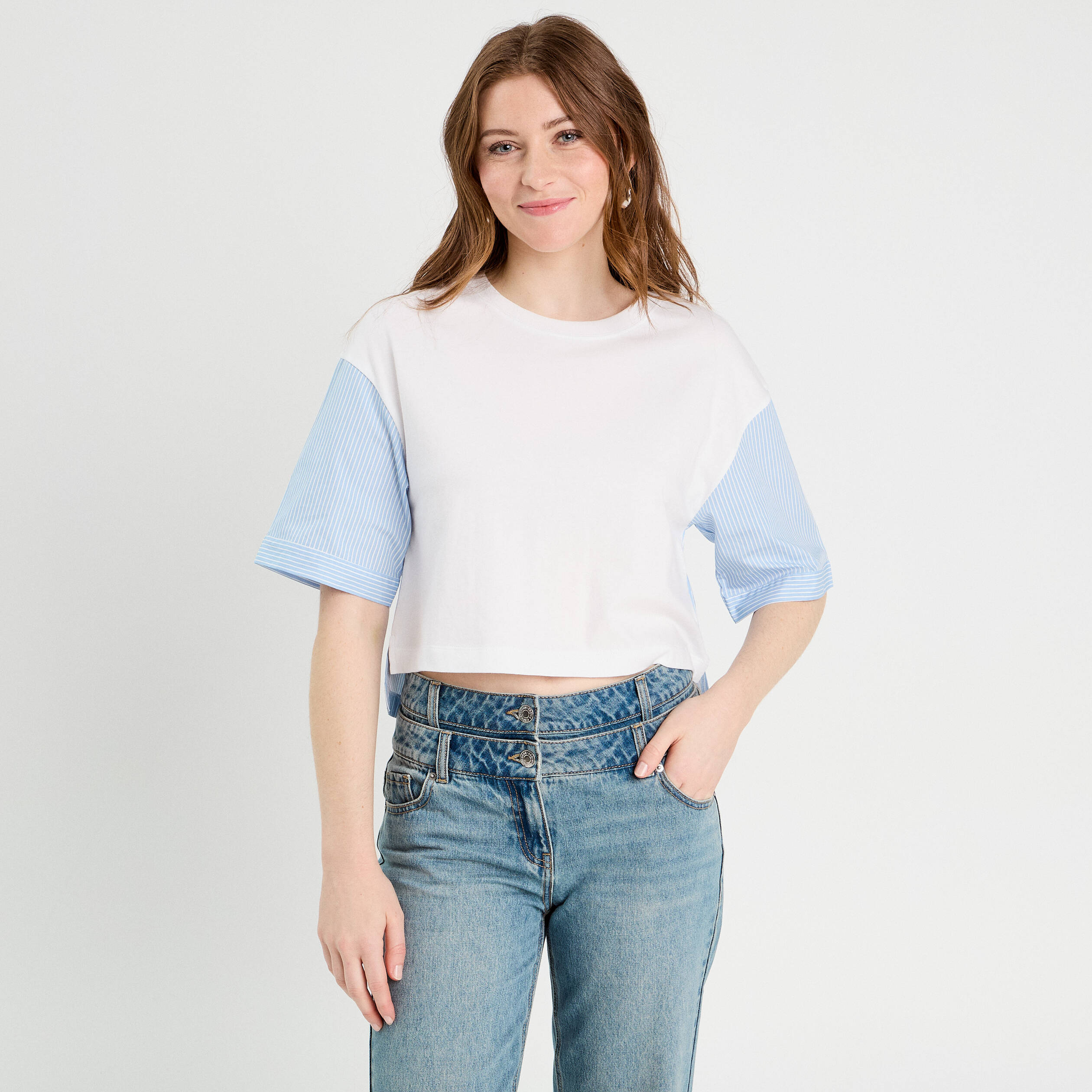 T-shirt oversize ecru femme