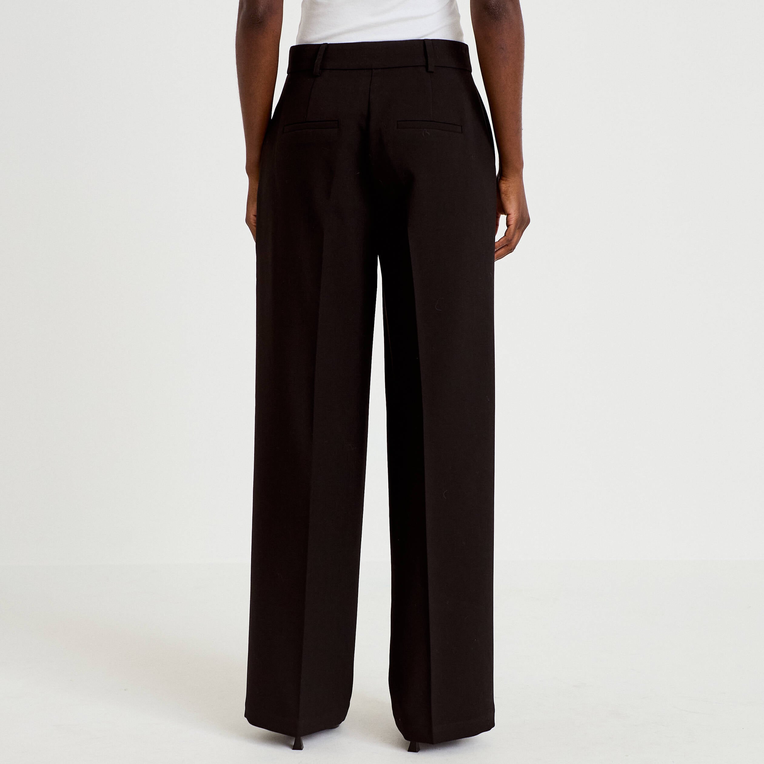 Pantalon bootcut taille standard noir femme