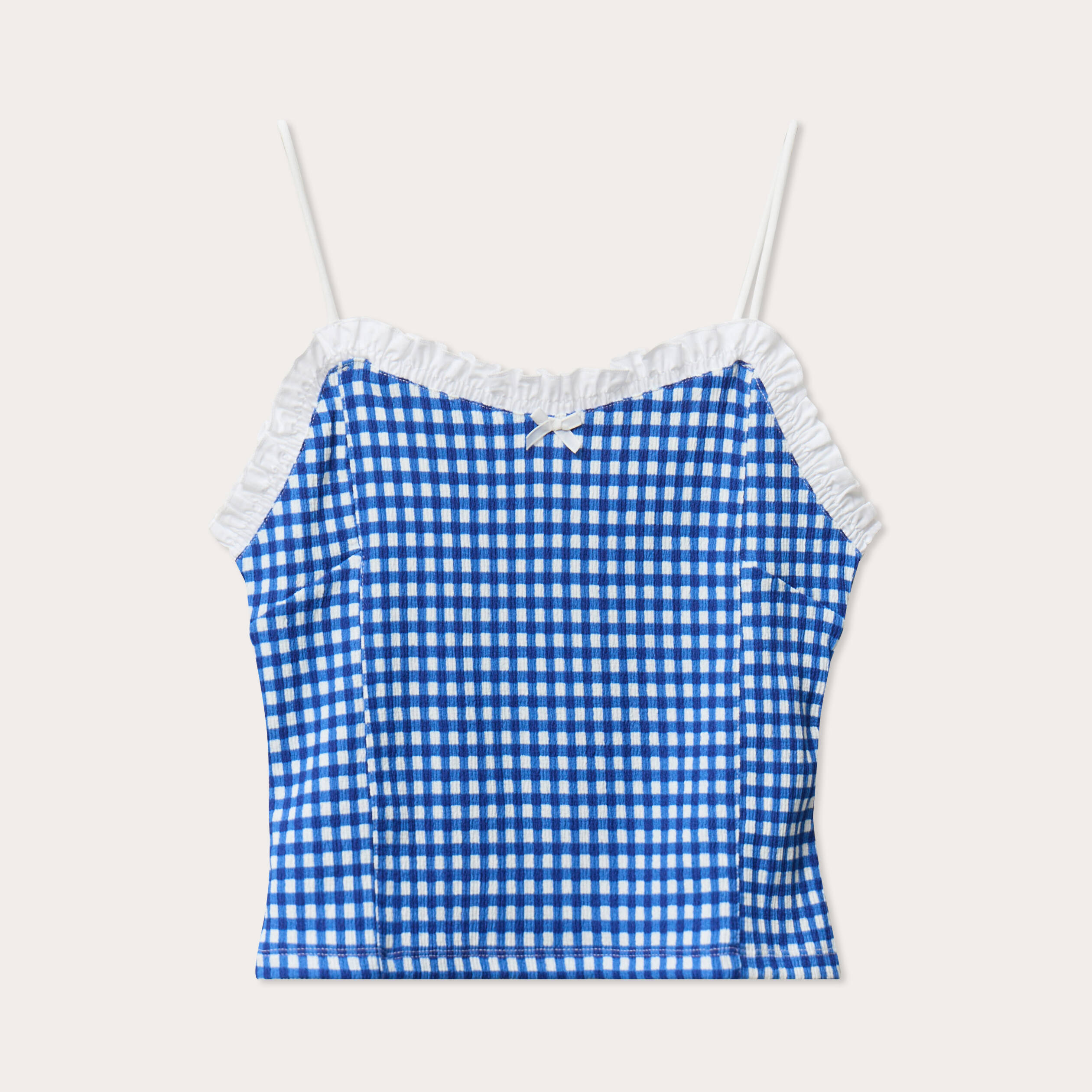 debardeur cropped bretelles bleu electrique femme Débardeur cropped bretelles bleu electrique femme