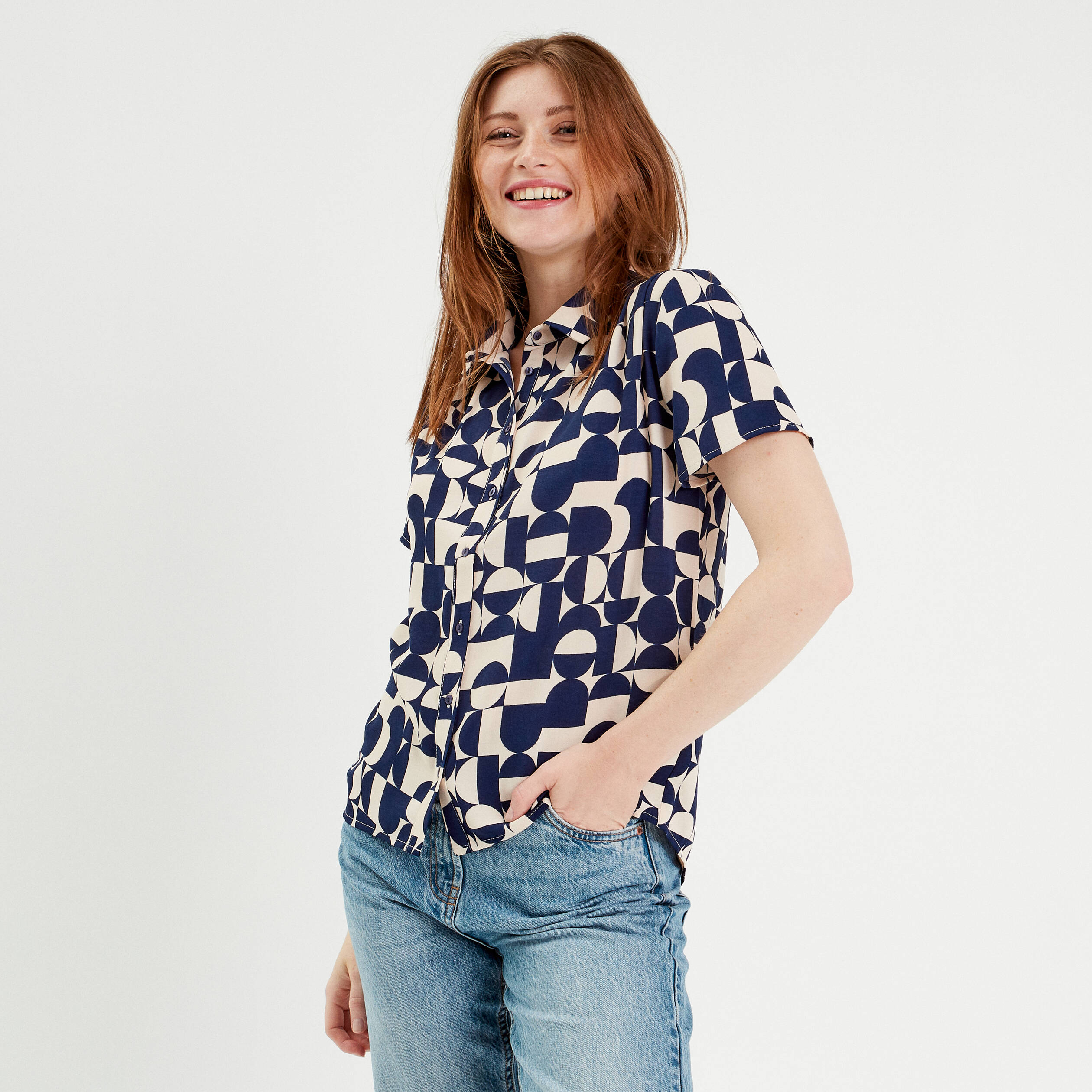 chemise manches courtes bleu femme Chemise manches courtes bleu femme