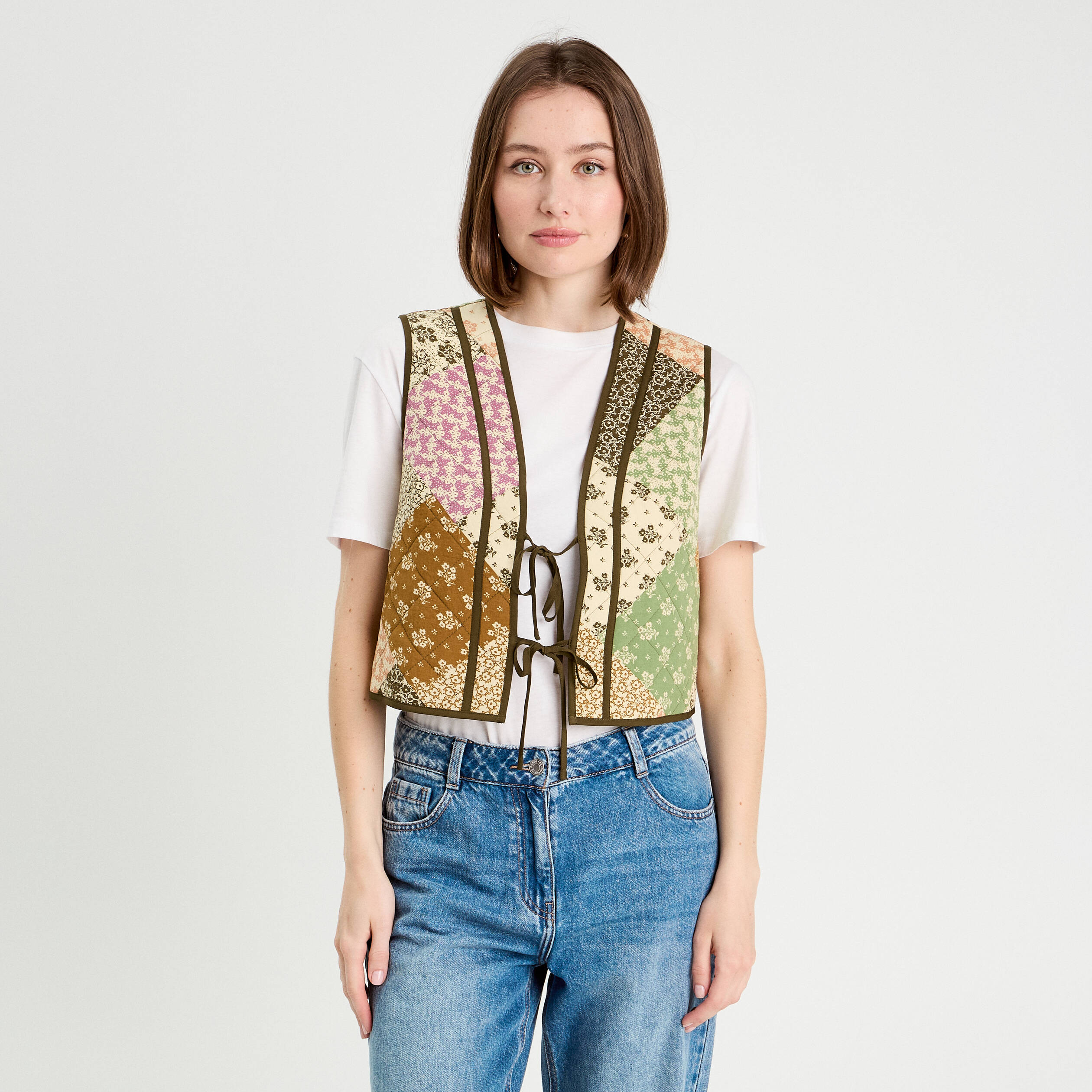 gilet matelasse sans manches beige femme Gilet matelassé sans manches beige femme