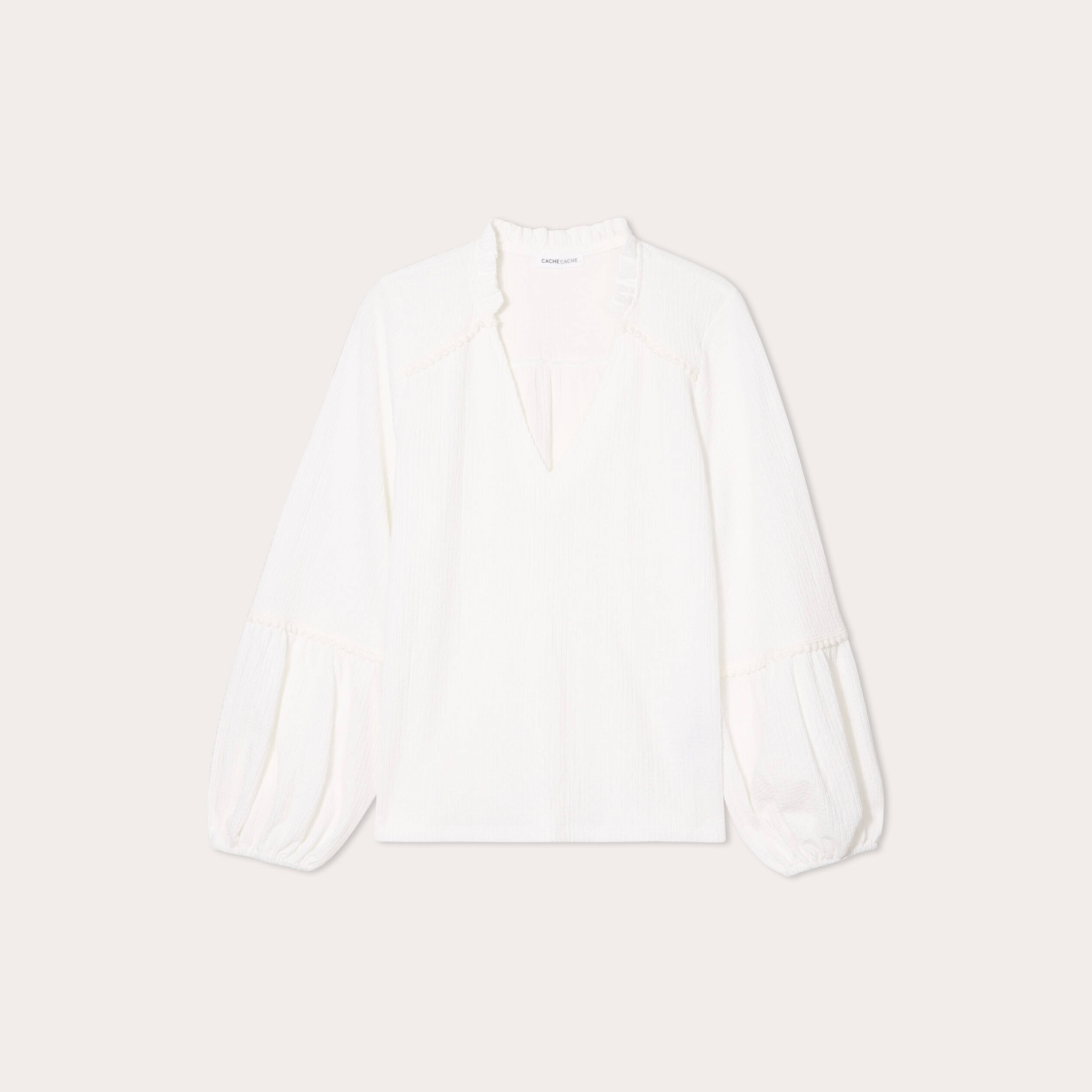 blouse manches longues ecru femme Blouse manches longues ecru femme
