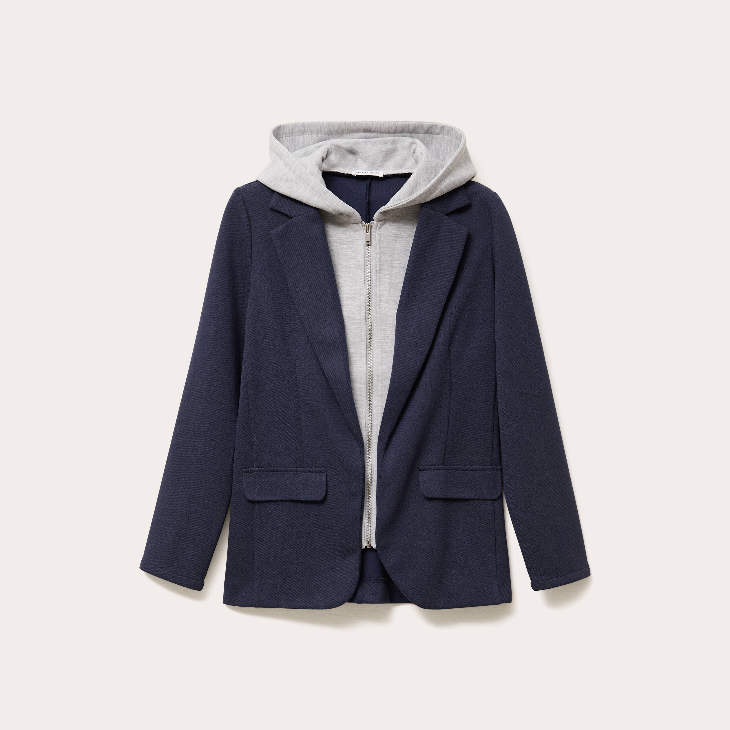 Blazer effet 2-en-1 bleu marine femme Vibs