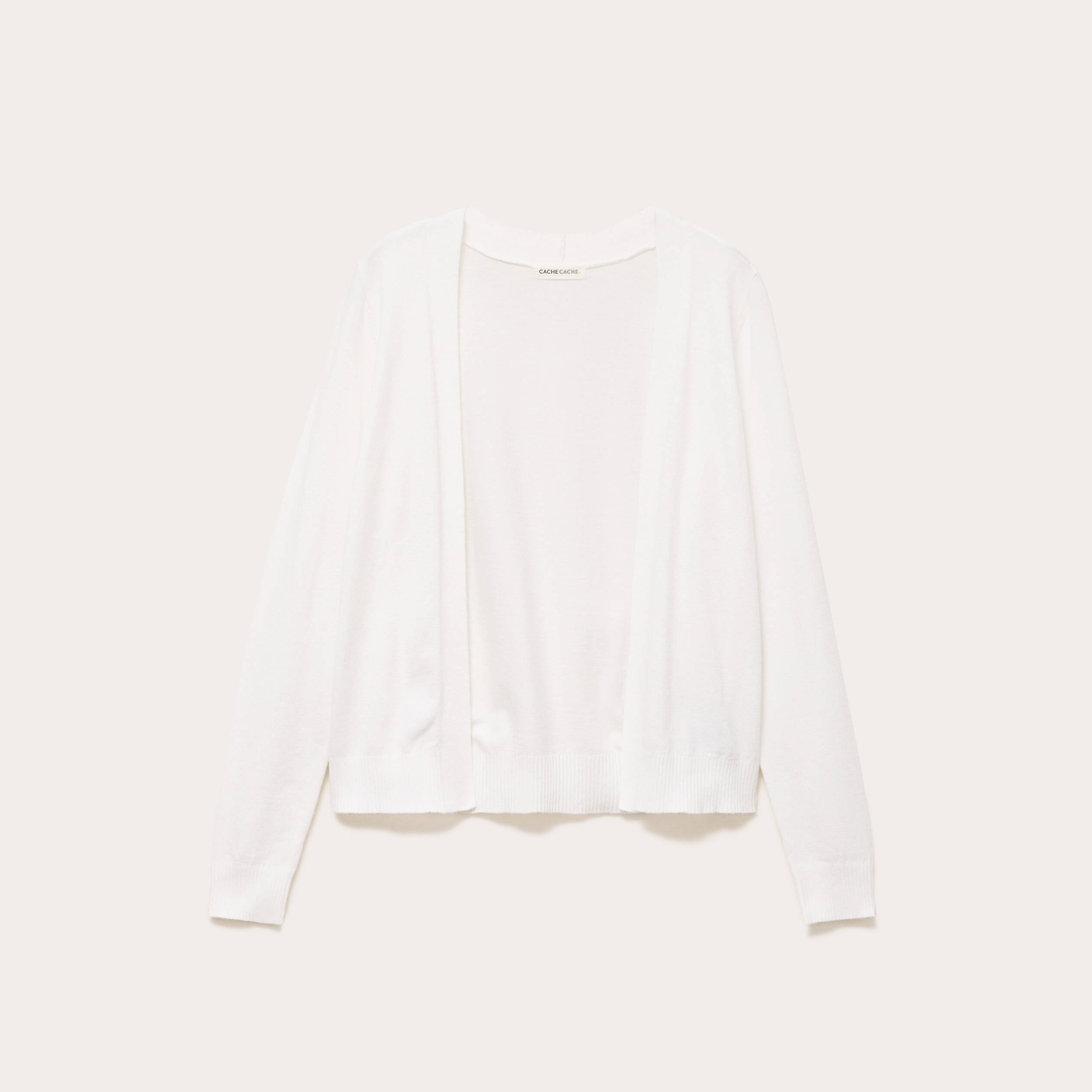 Gilet manches longues blanc femme