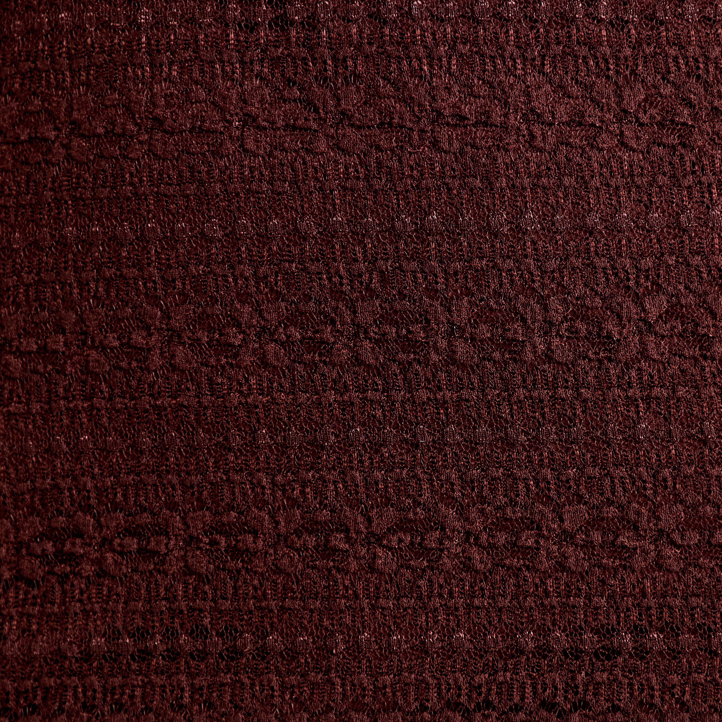 Robe longue droite col b&eacute;nitier dentelle marron femme