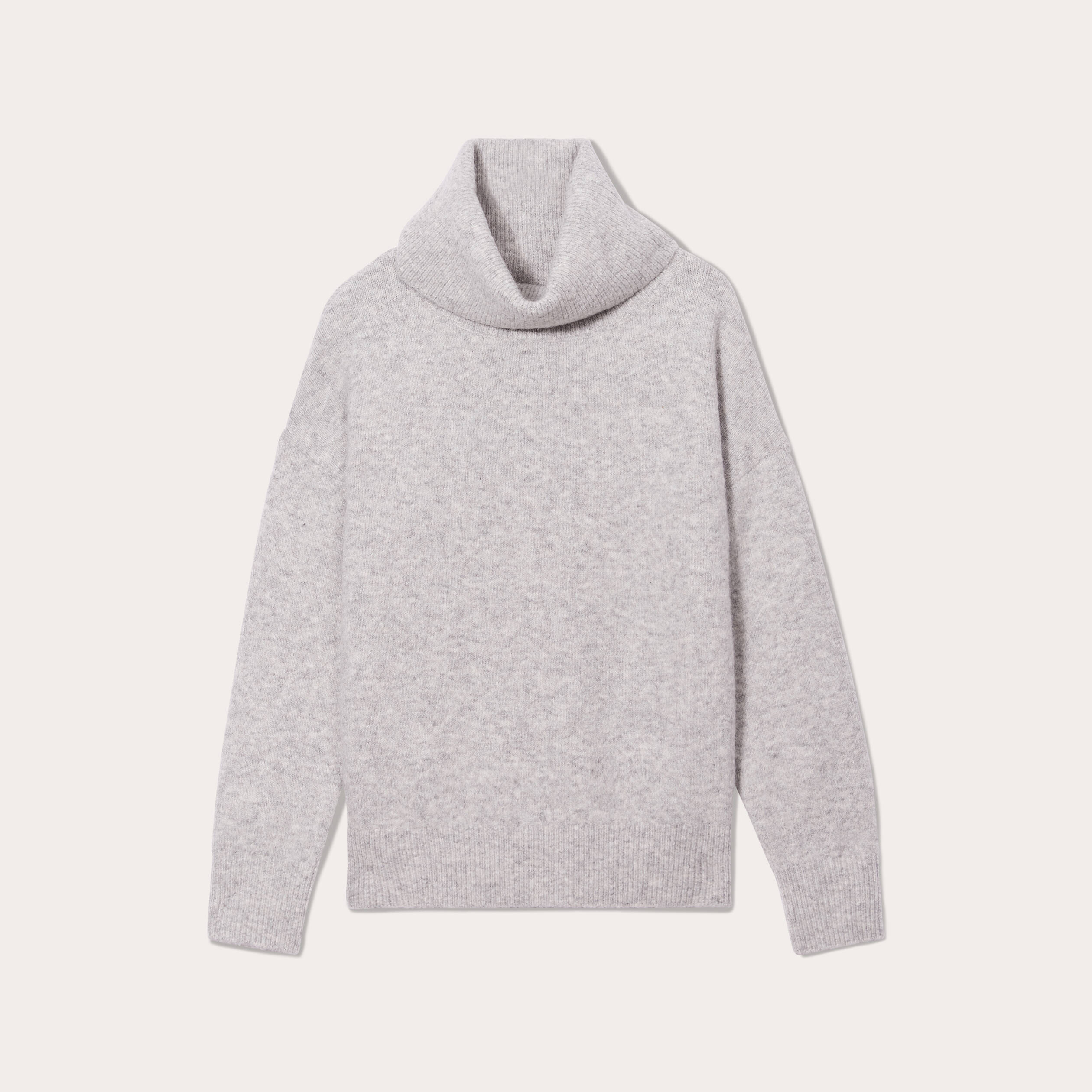 pull avec col roule gris clair femme Pull avec col roulé gris clair femme