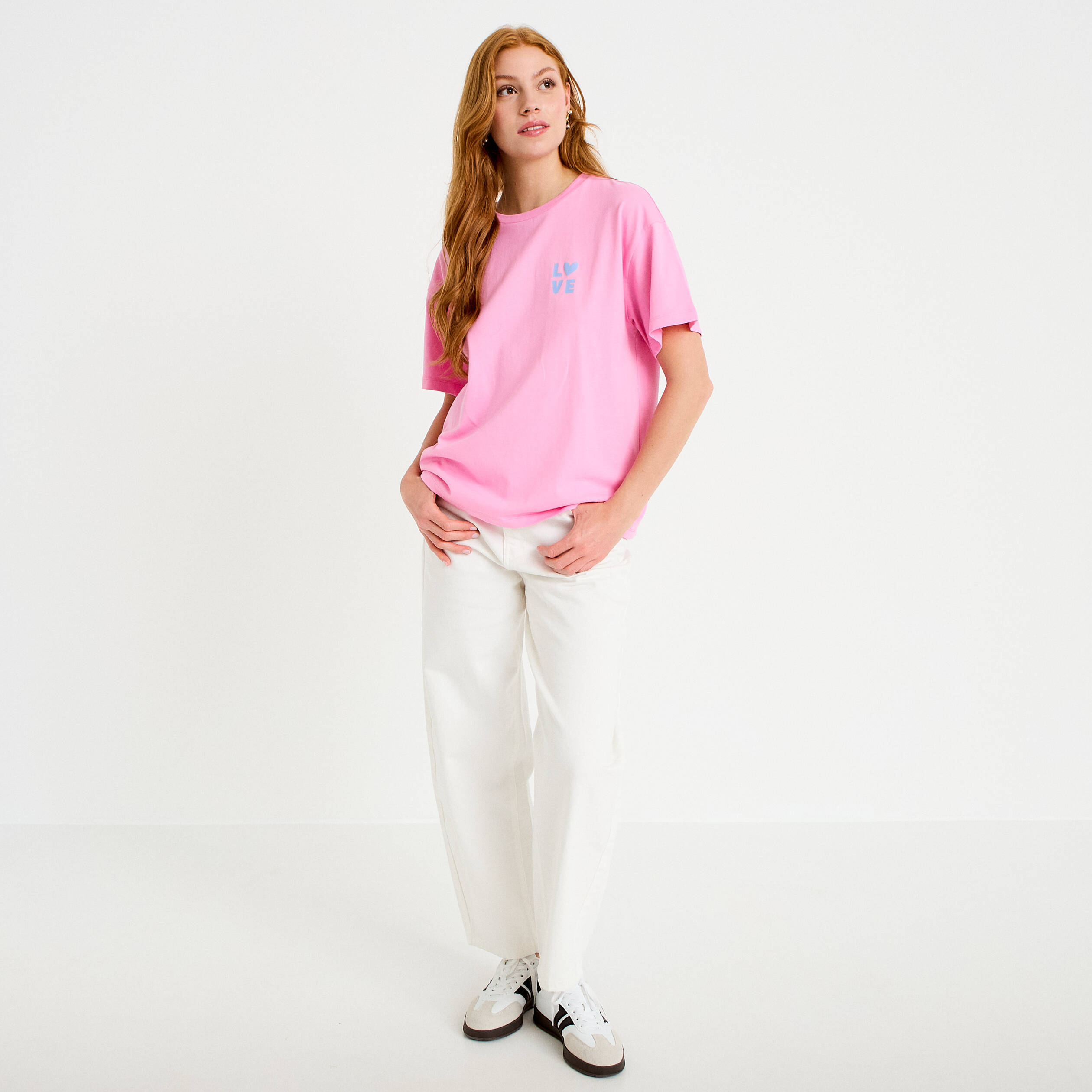 Jean barrel cropped taille standard denim blanc femme