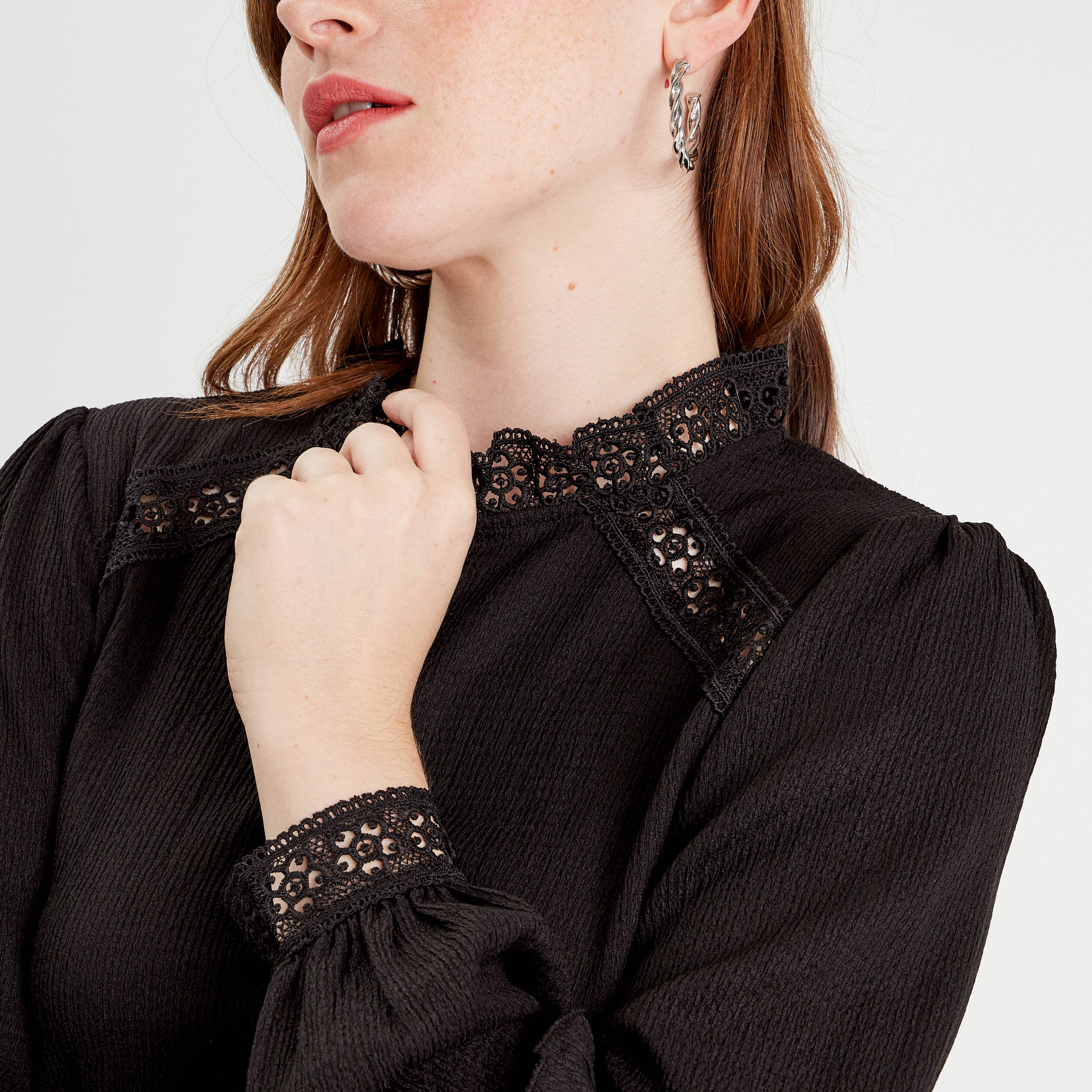 blouse manches longues noir femme Blouse manches longues noir femme