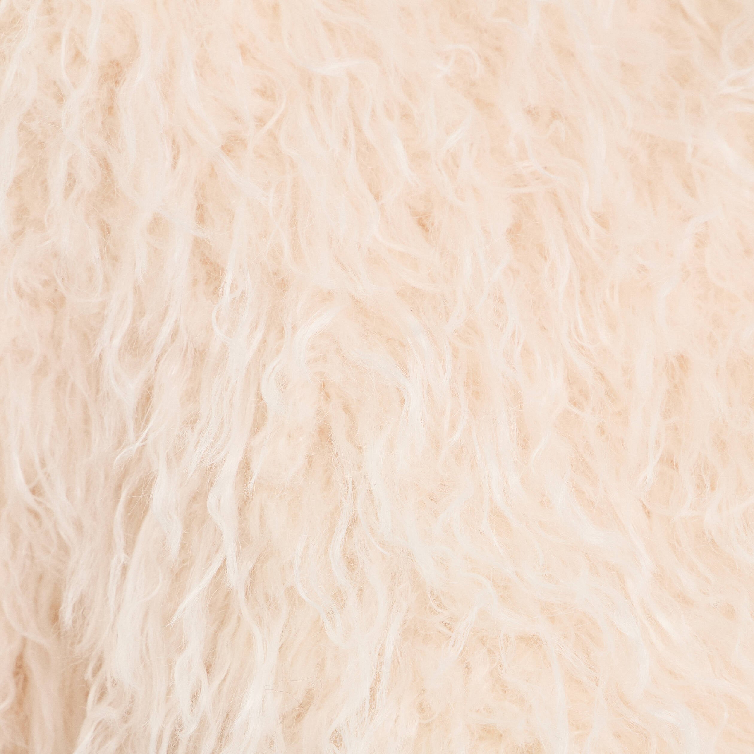 Veste fausse fourrure ecru femme