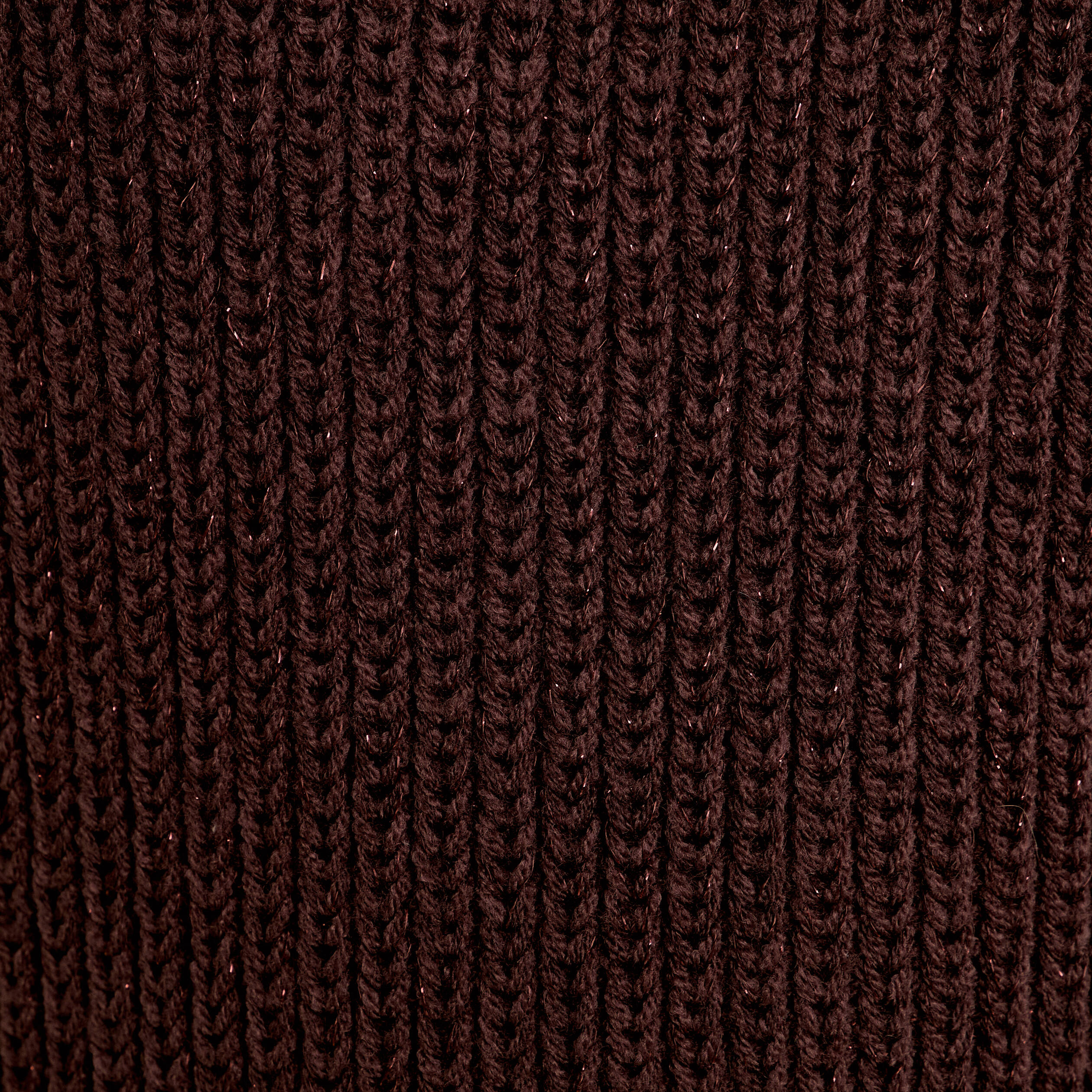 Robe pull d&eacute;tails de boutons marron fonc&eacute; femme