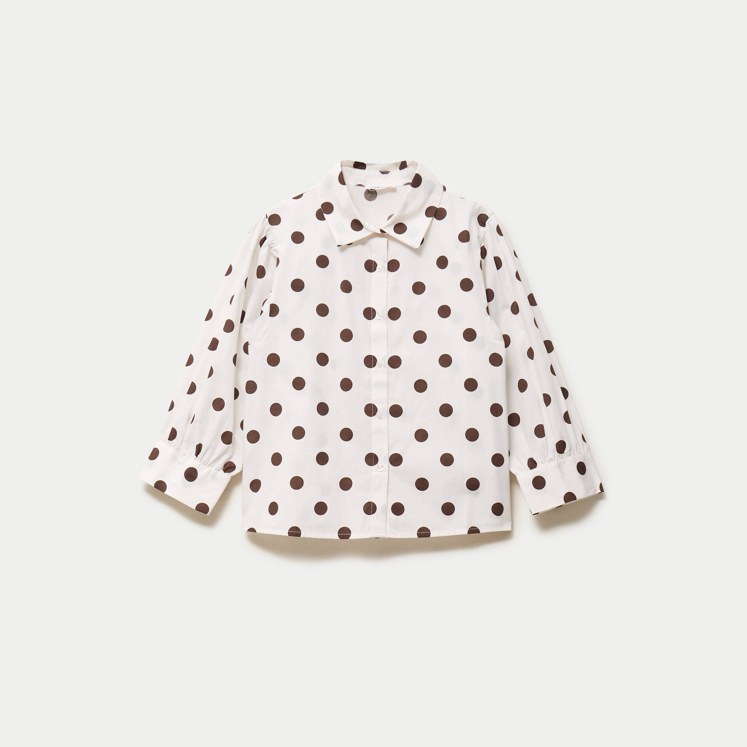 Chemise droite manches longues blanc femme