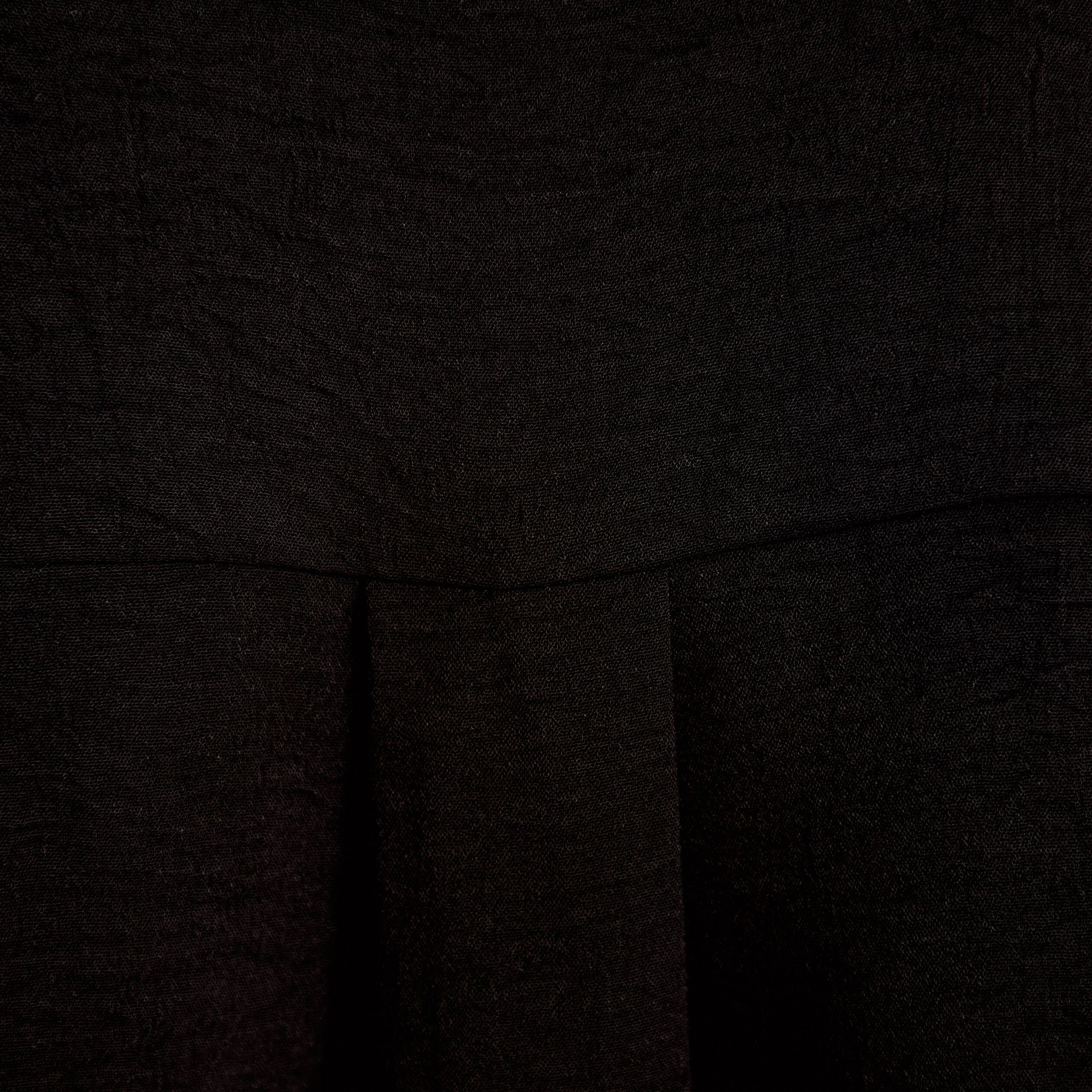 Chemise droite pliss&eacute;e manches longues noir femme