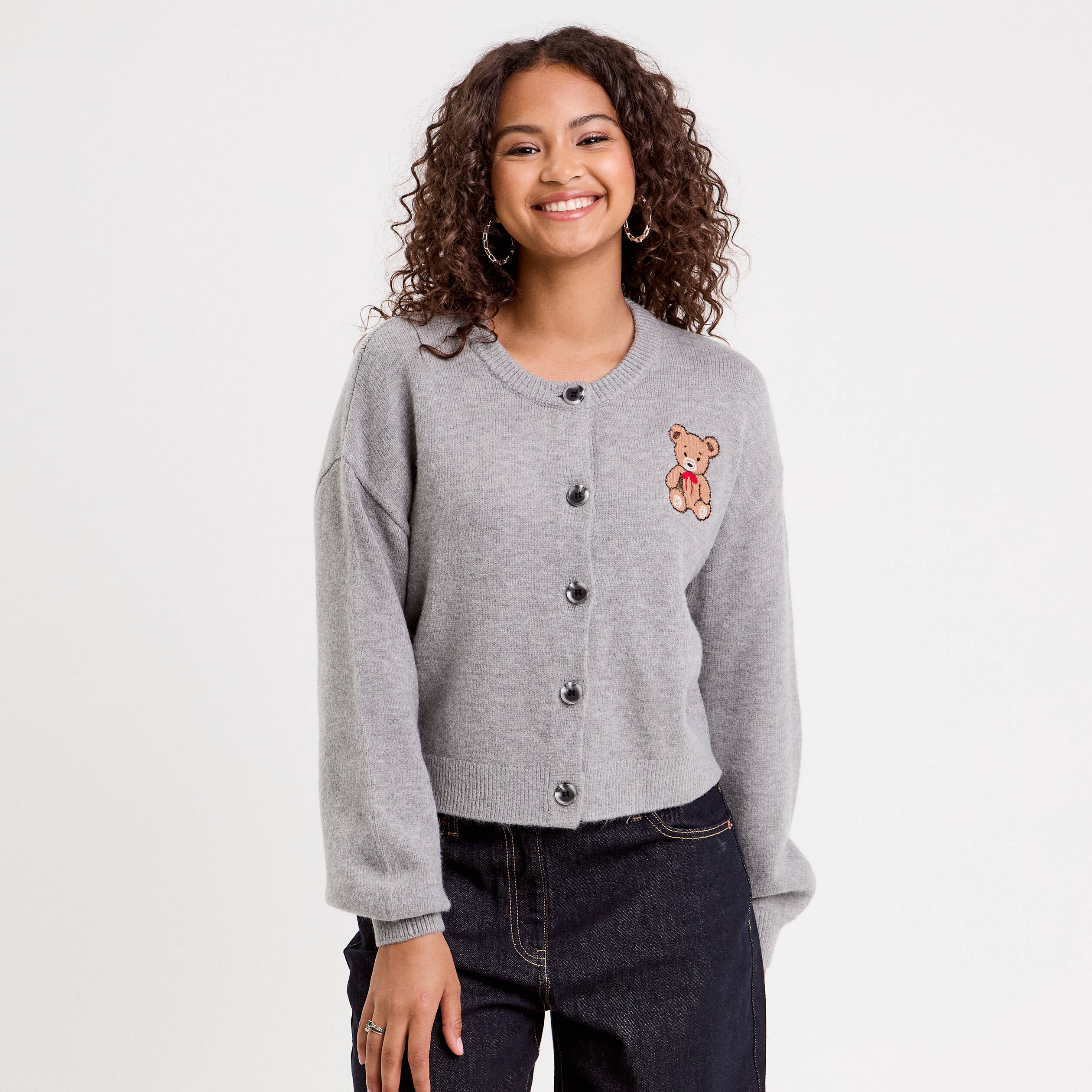 Chemise Manches Longues Gris Femme | Bréal