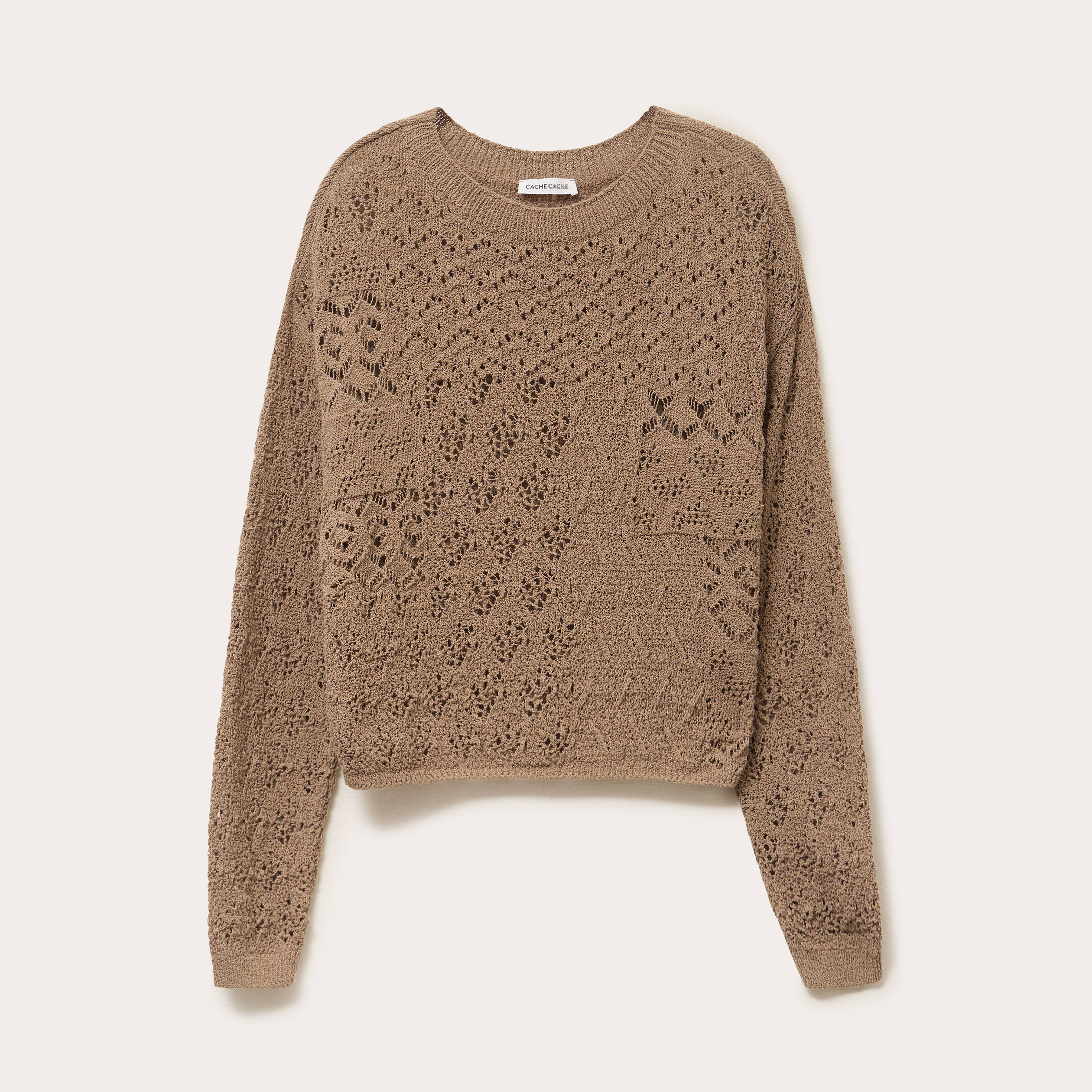 pull manches longues beige femme Pull manches longues beige femme