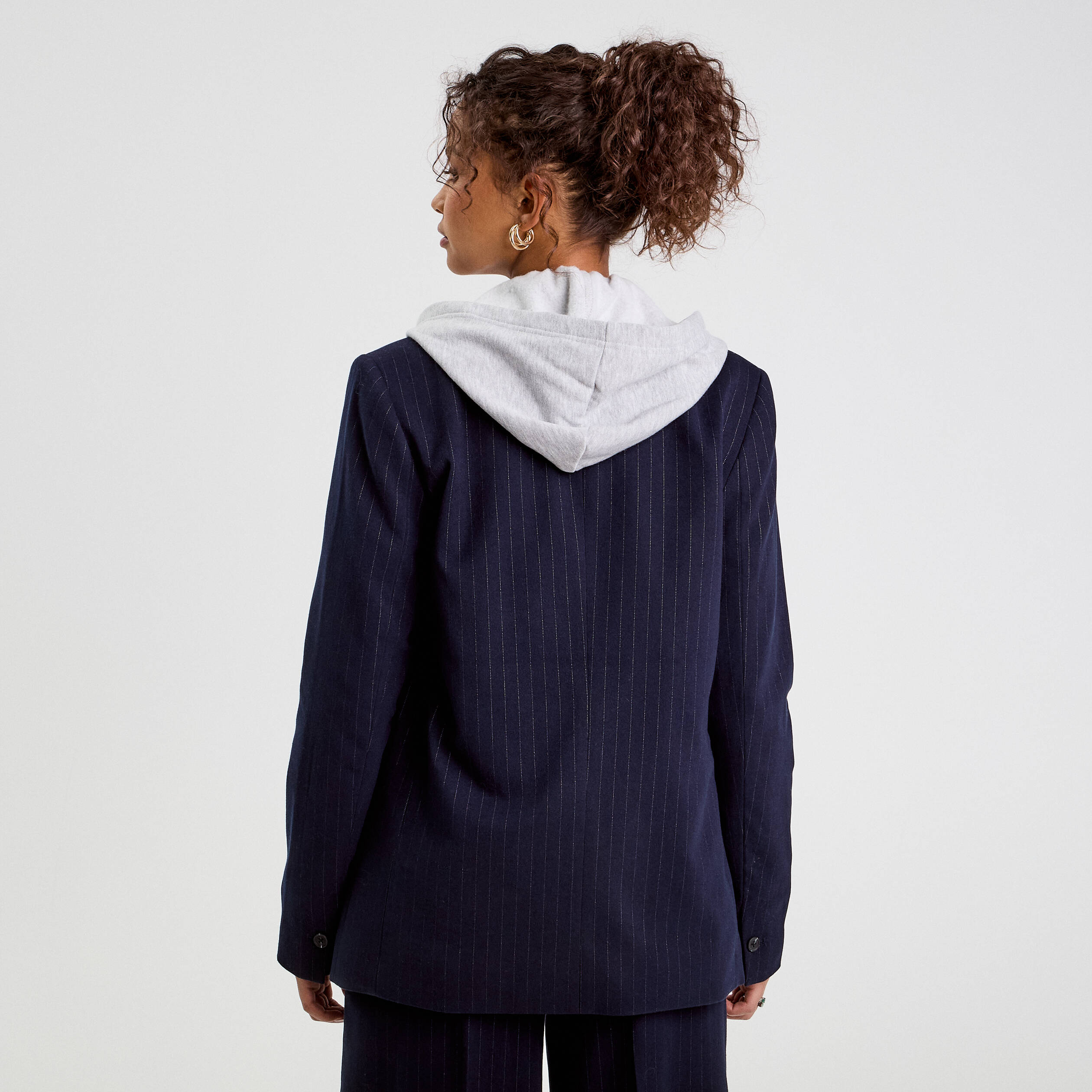 Veste blazer droite bleu marine femme Vibs