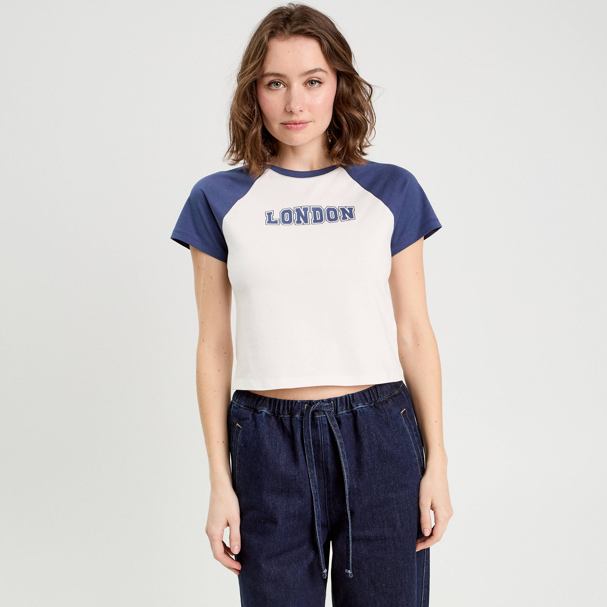 T-shirt manches courtes ecru femme