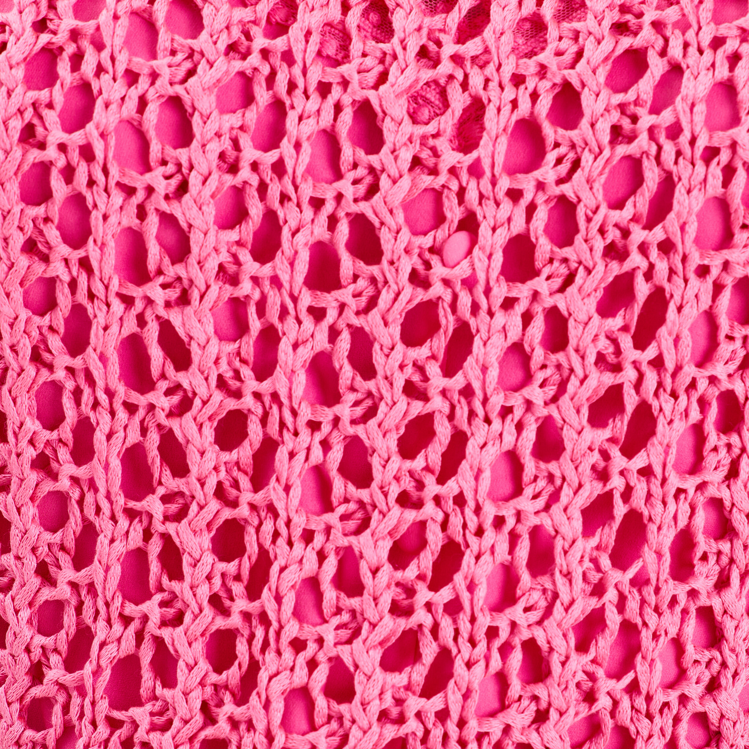 Pull manches courtes ajour rose fluo femme Vibs