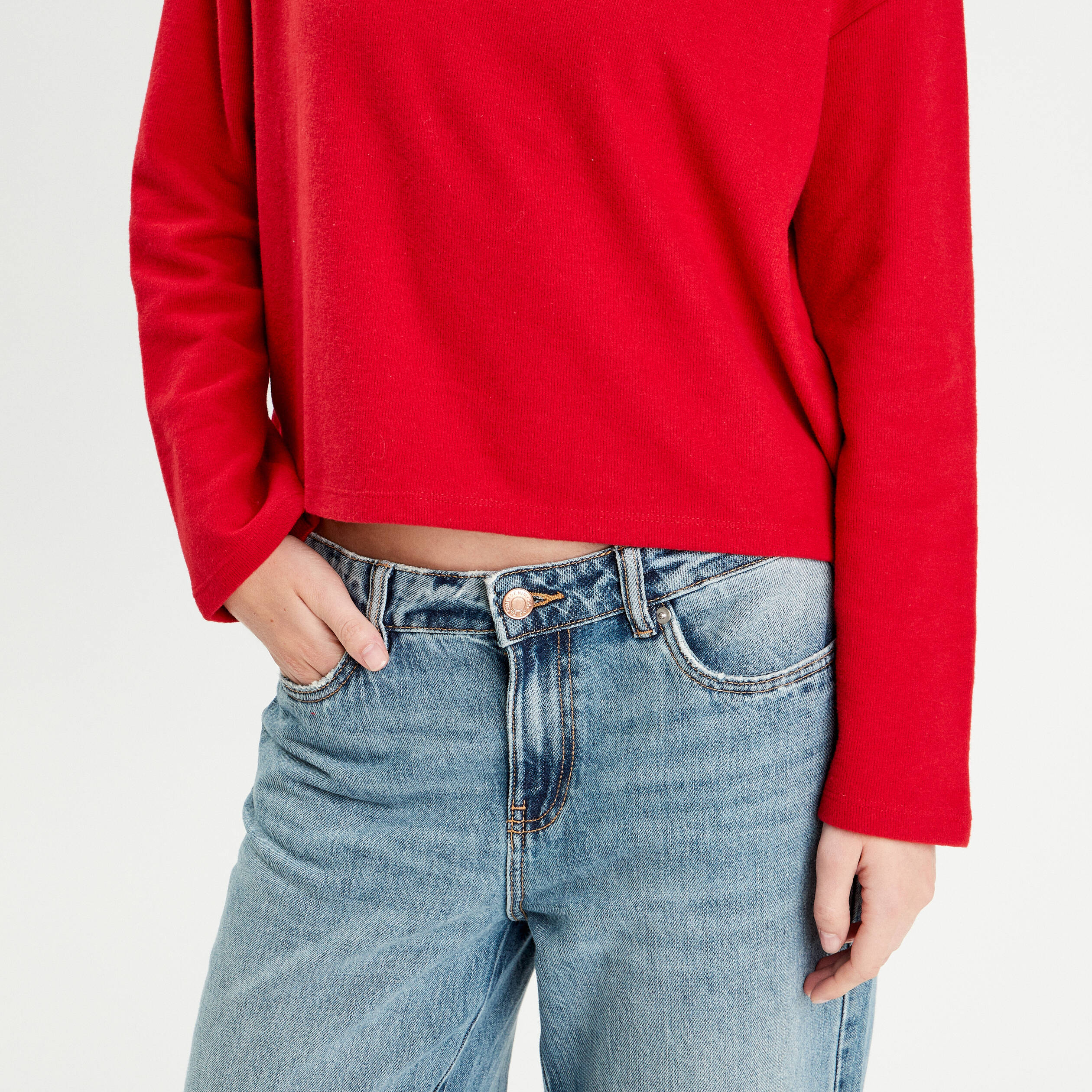 sweat manches longues rouge femme Sweat manches longues rouge femme