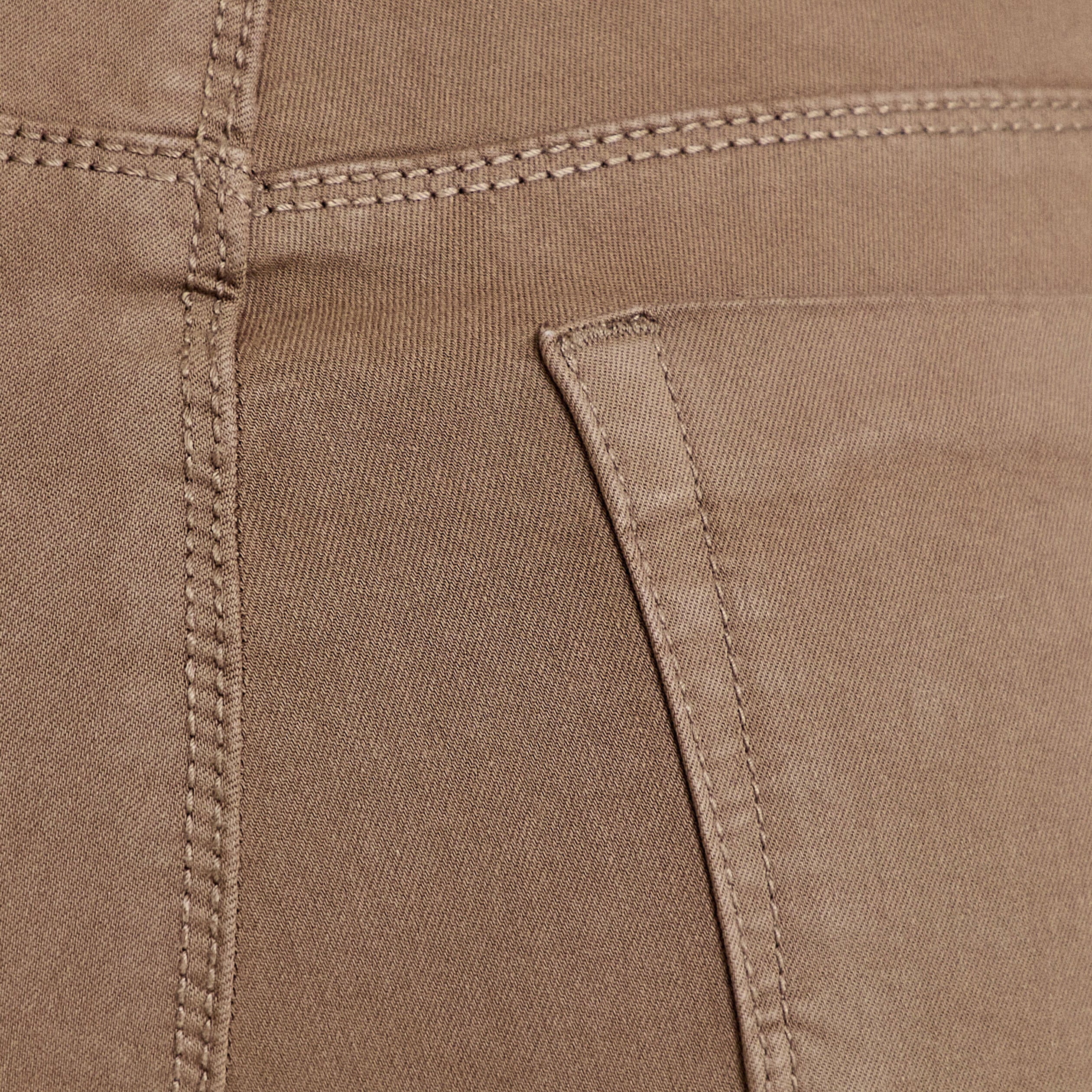 Jeans slim 5 poches taupe femme