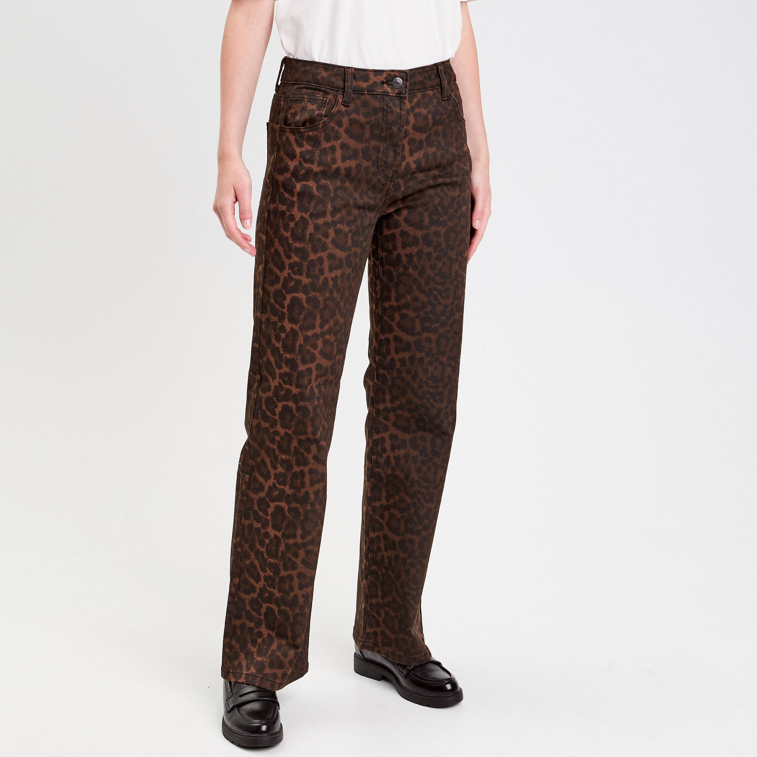 Pantalon droit marron femme Vibs