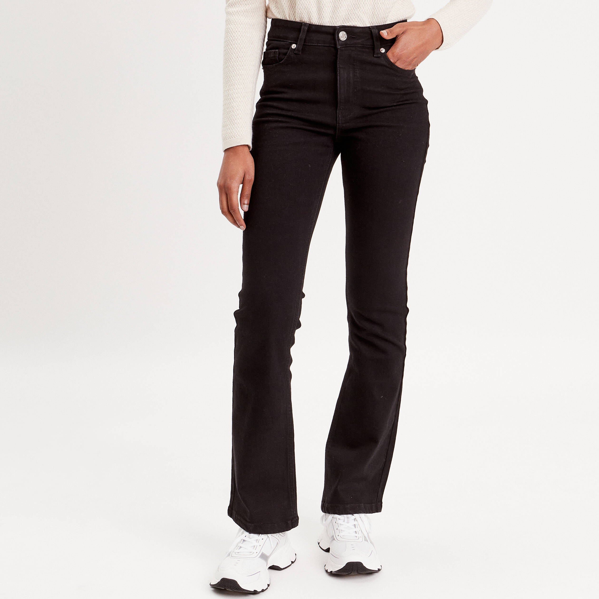 jeans flare denim noir femme Jeans flare denim noir femme