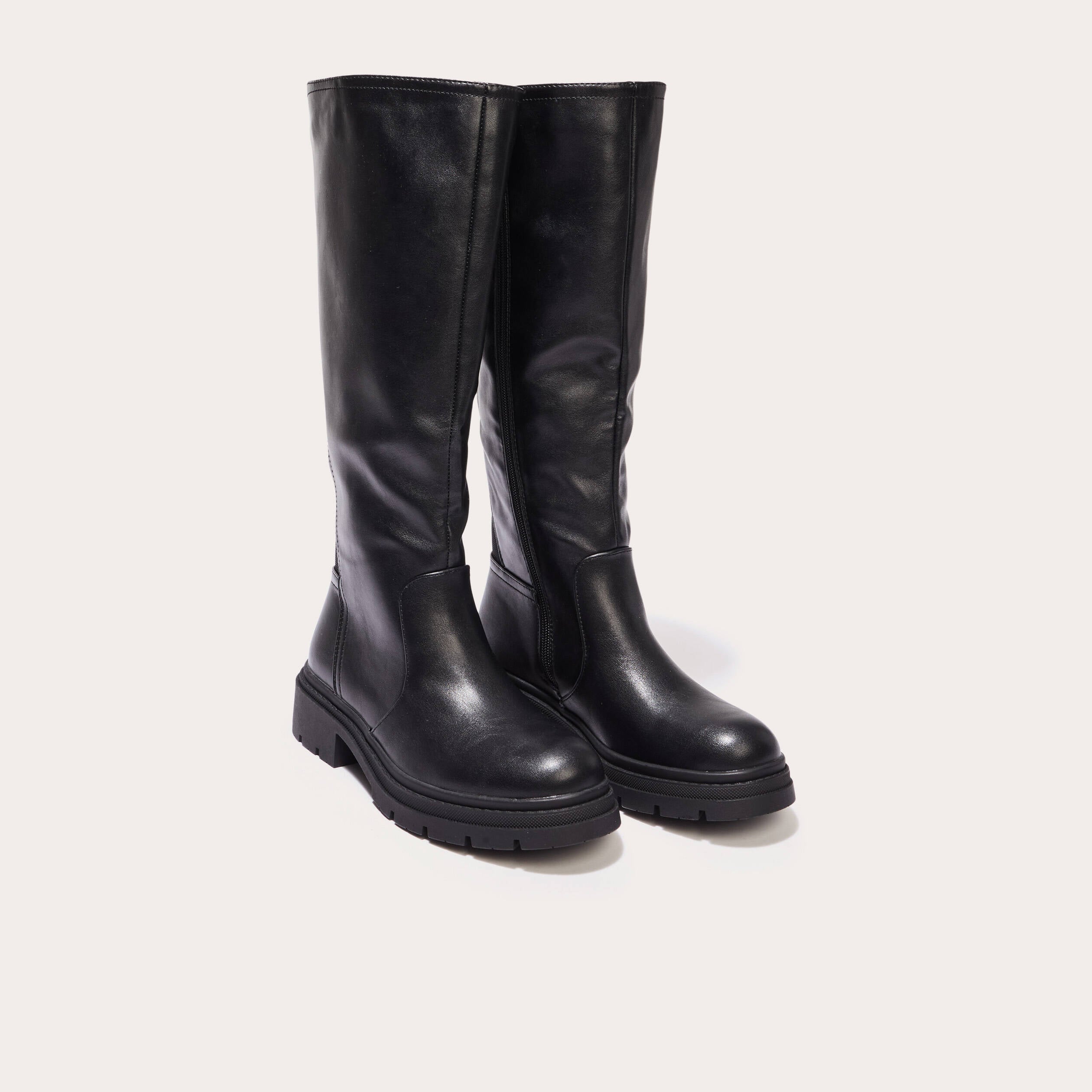 Bottes chelsea crant&eacute;es noir femme