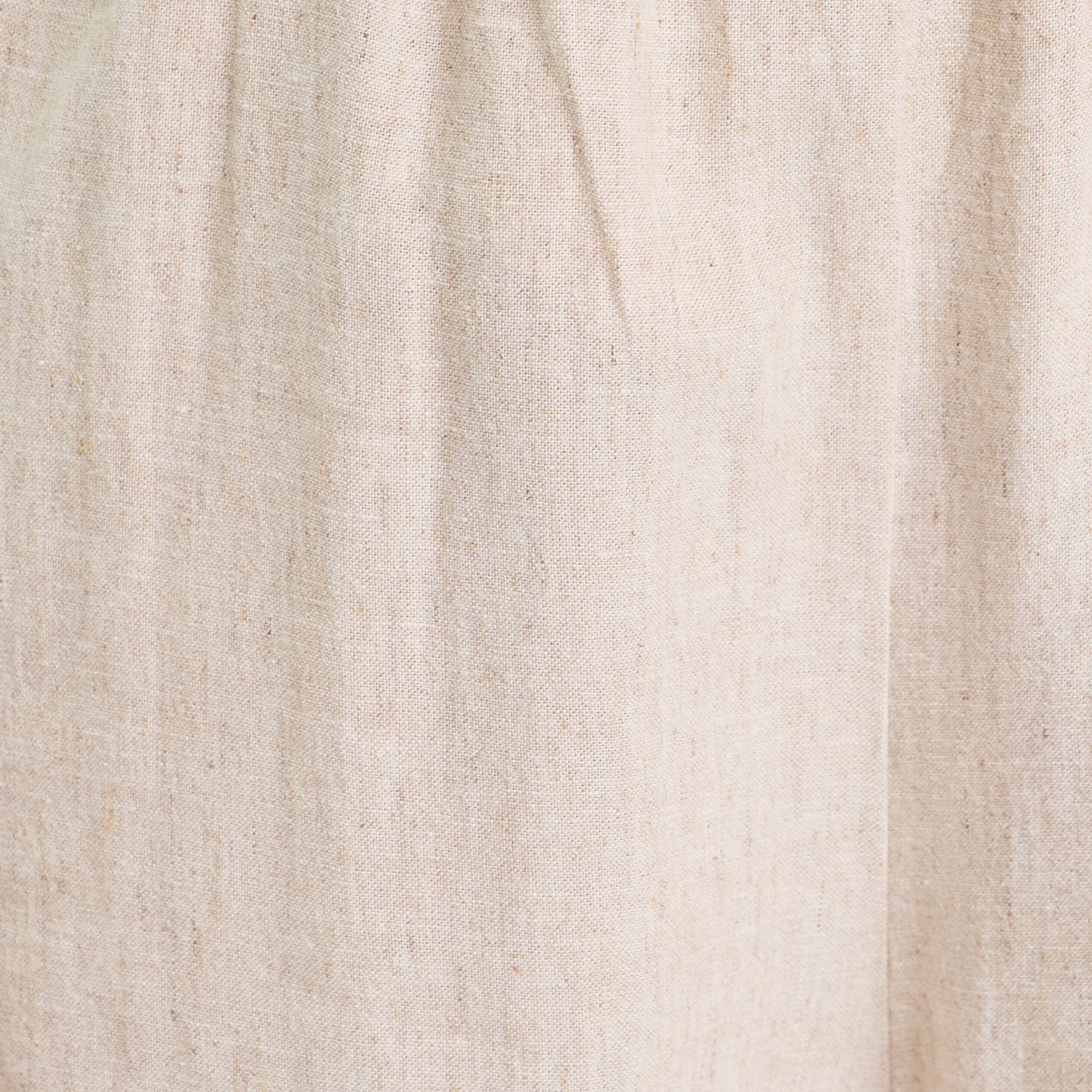 Pantalon large ceinturé contenant du lin beige femme